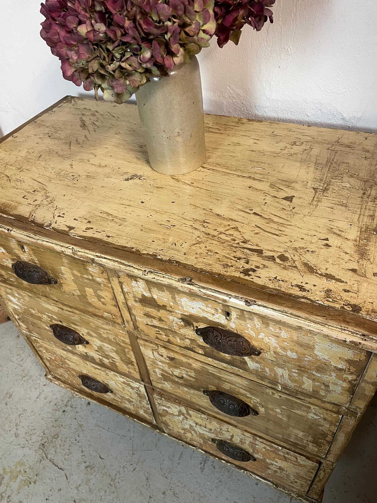 Antique Original Painted, Chest Of Drawers photo for sale