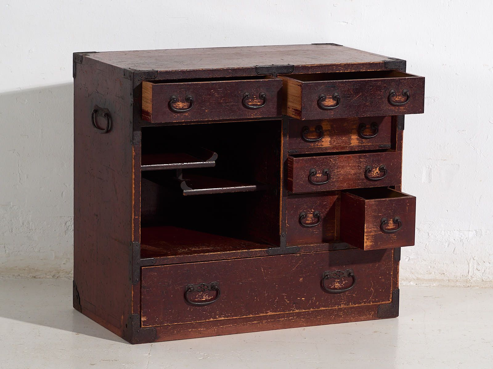 Antique Japanese Cedarwood Merchant's Chest (Choba Dansu), Meiji/Taishō Period (C. 1890 1920) #45 photo vintage