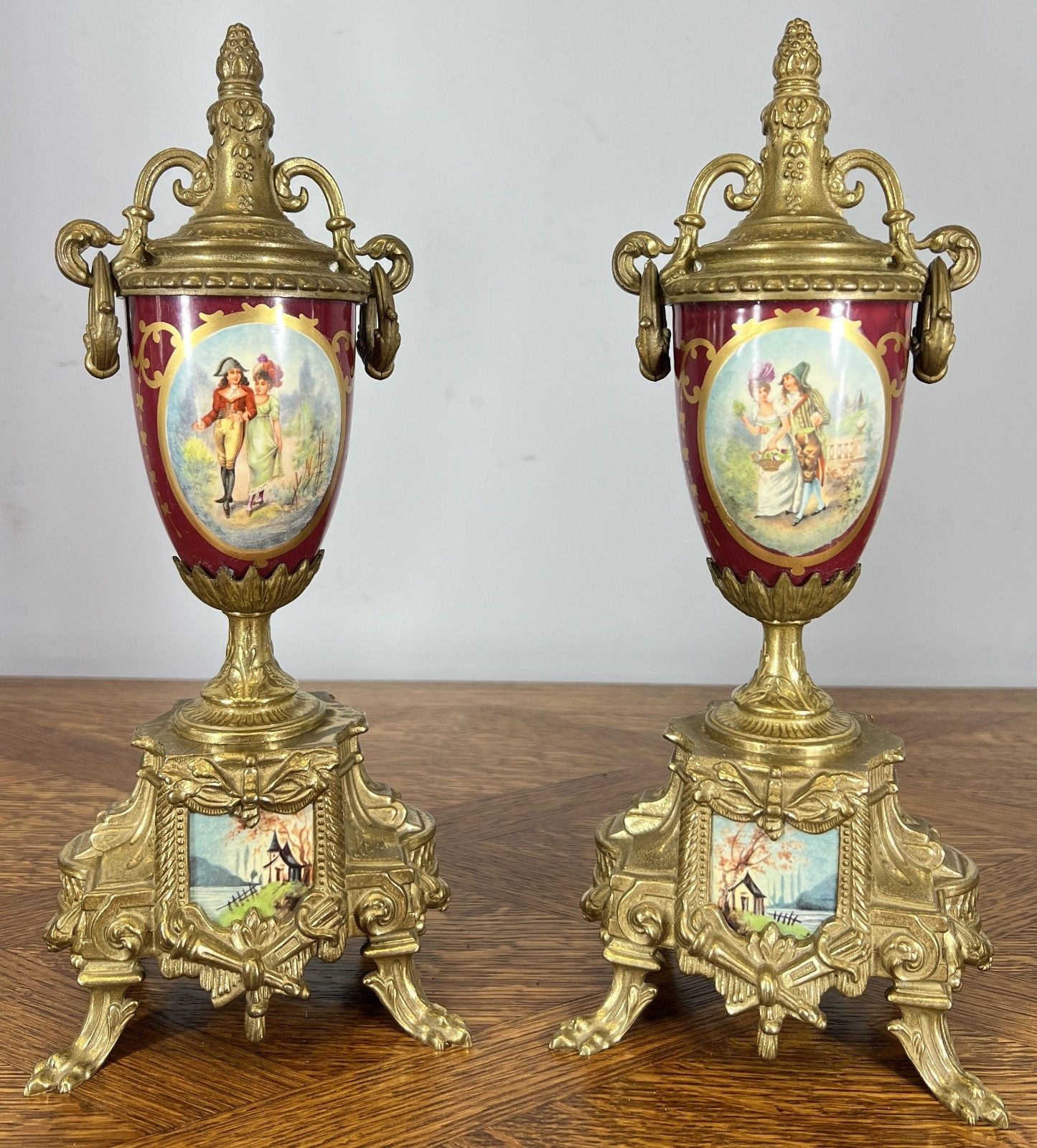 Lancini Imperial Ormolu Porcelain Gilt Brass Mantle Clock  Lot 4638 photo furniture