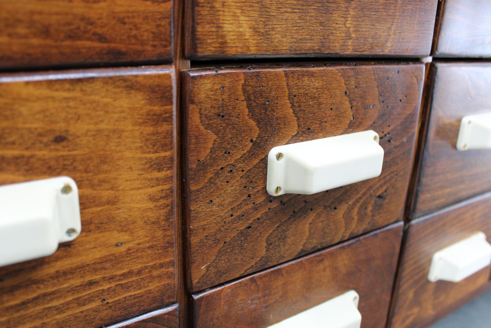Furniture 1940s Czechoslovak Industrial Bank Drawer Cabinet photo