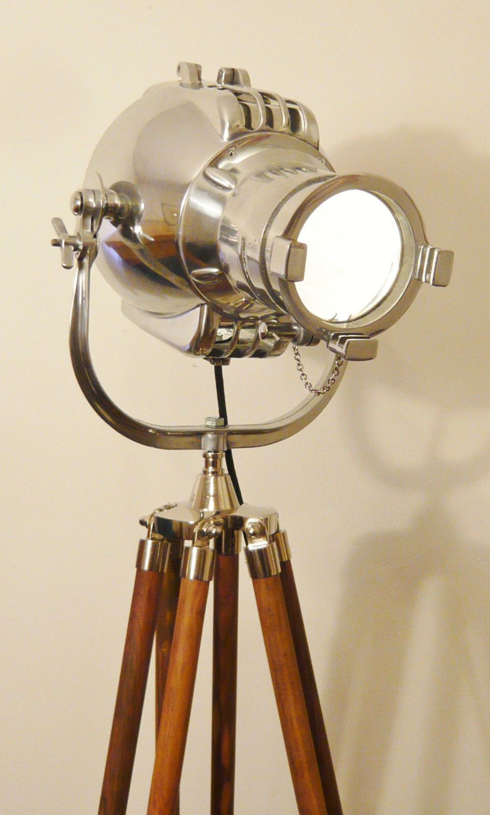 Antique Theatre Spot Light By Strand Electric Of London Film Studio 1950's Mid Century Industrial Lighting Wooden Tripod Patt 23 Rank Movie photo 445.0