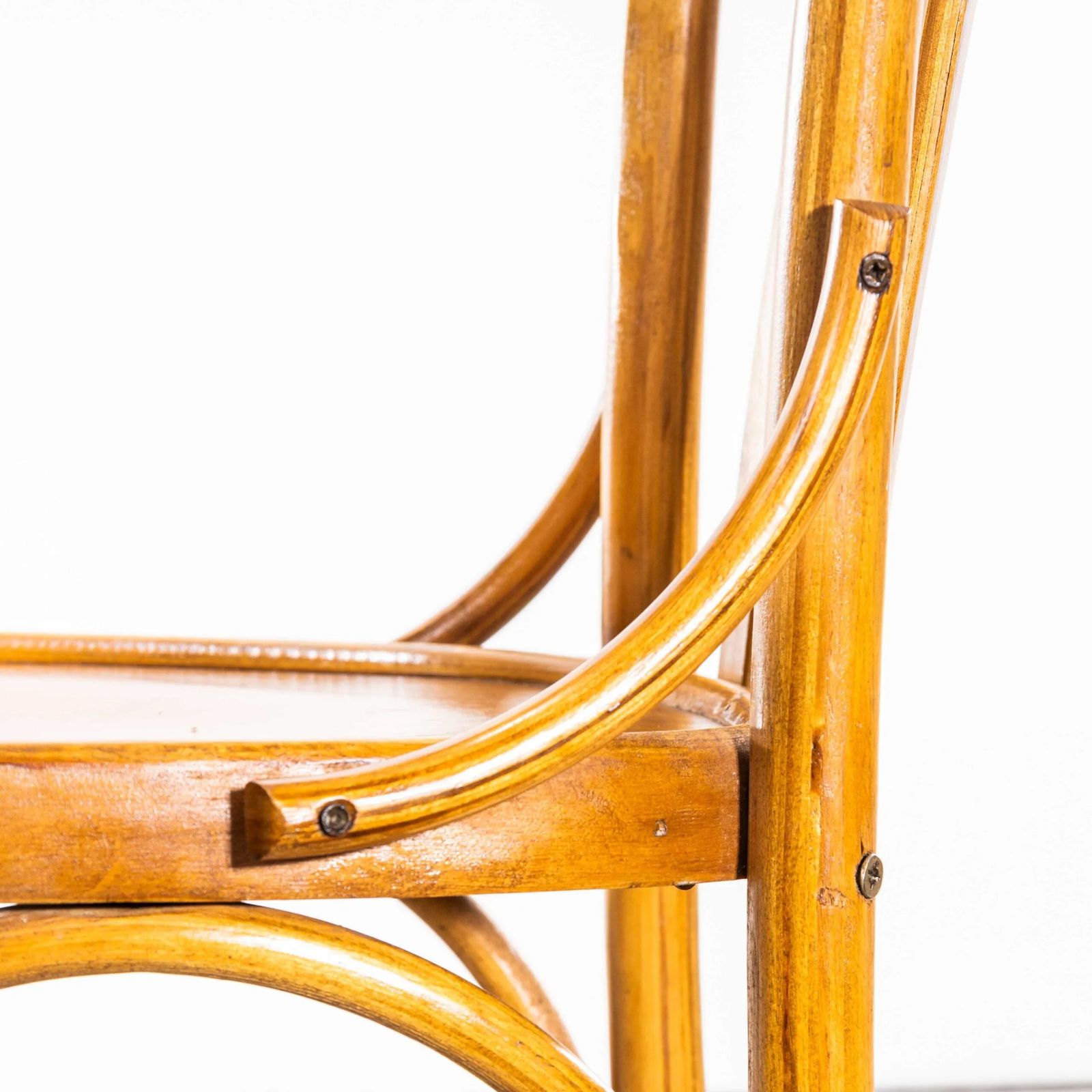 20th Century Honey Walnut Contemporary Café Chairs – Set Of Four photo buy