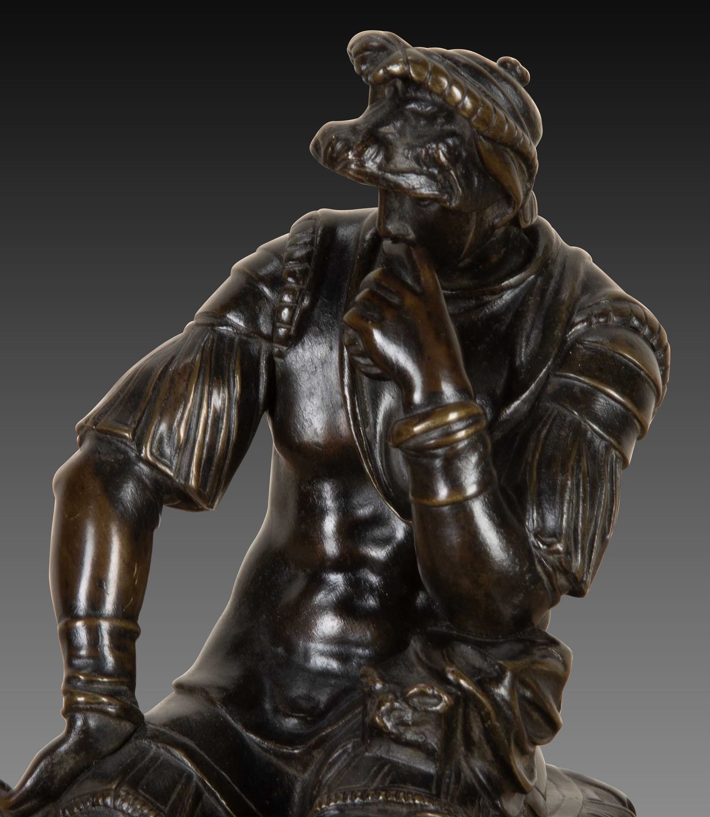 19th Century French Bronze Figure Of The Seated Lorenzo De Medici photo buy