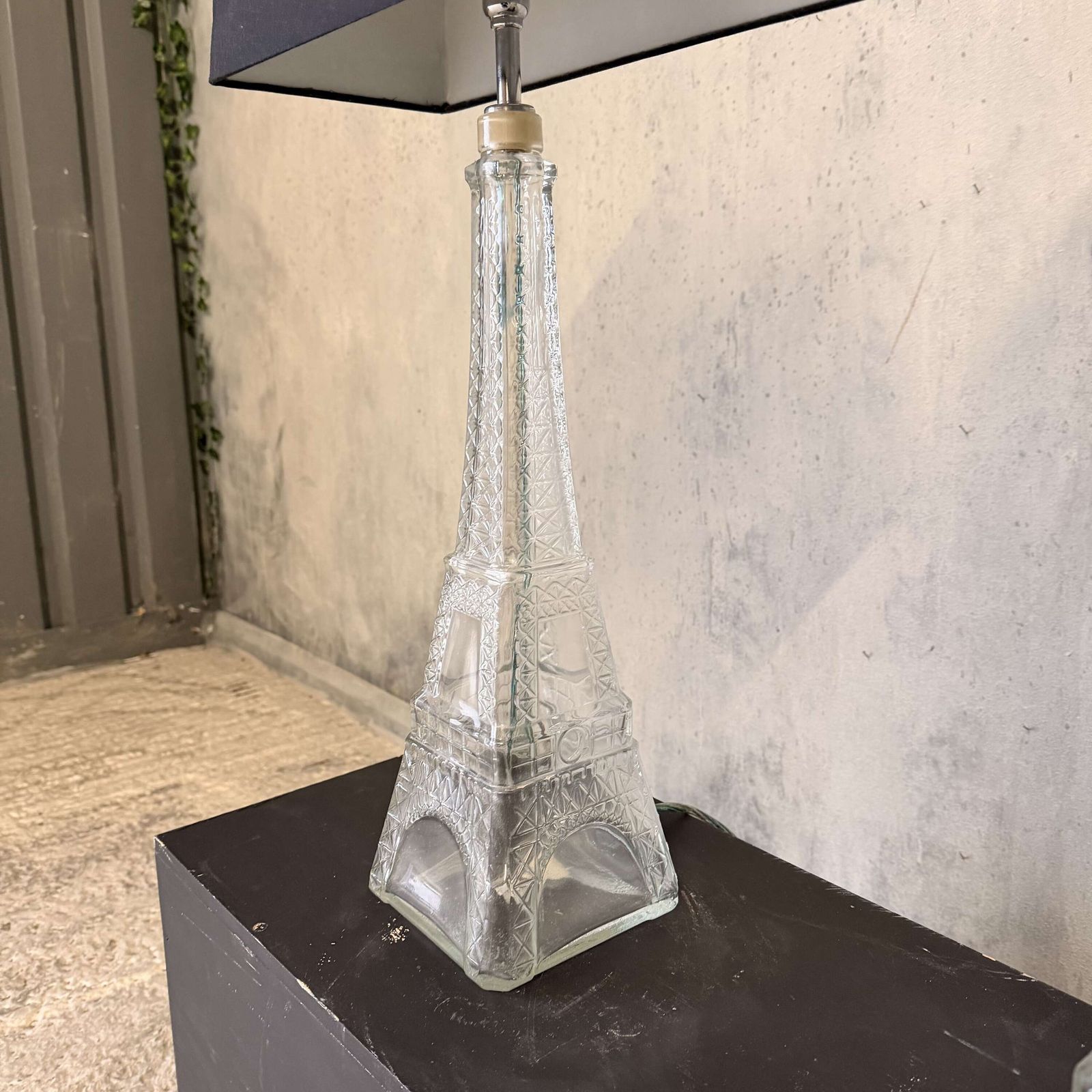 photo for sale Pair Of Eiffel Tower Glass Lamps   France, 1960's