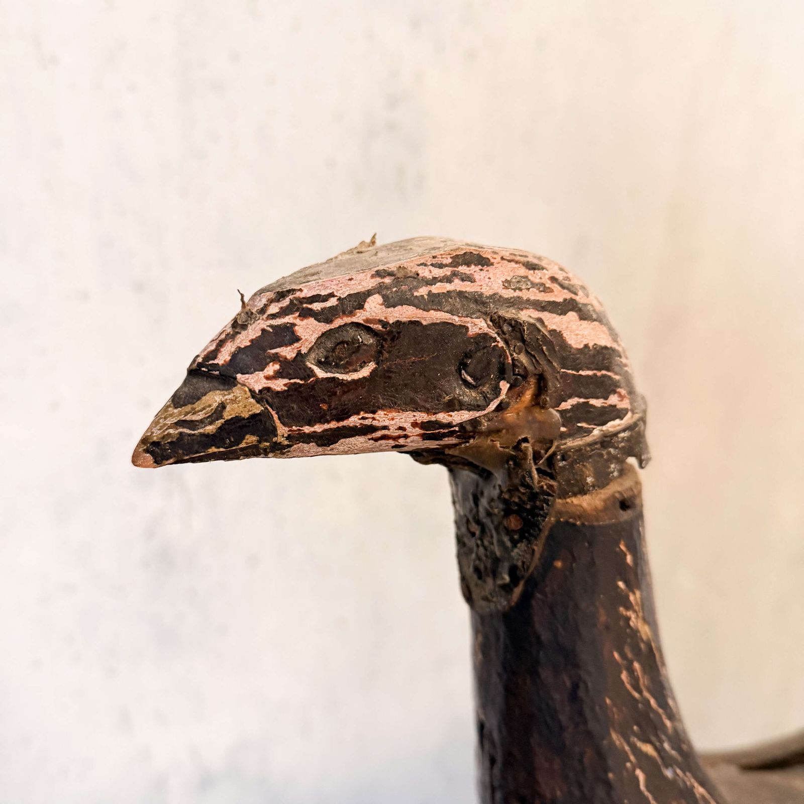 Antique Carved Wooden Stylised Bird Sculpture — Scandinavian / Nordic photo Art