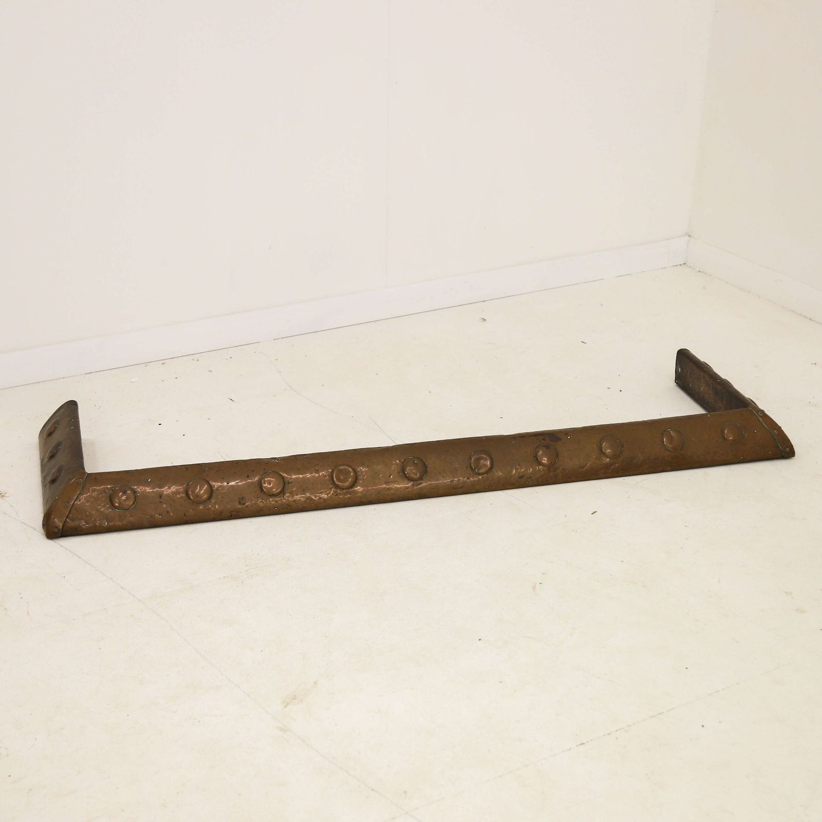 Antique Arts And Crafts Beaten Copper Fireplace Fender photo furniture