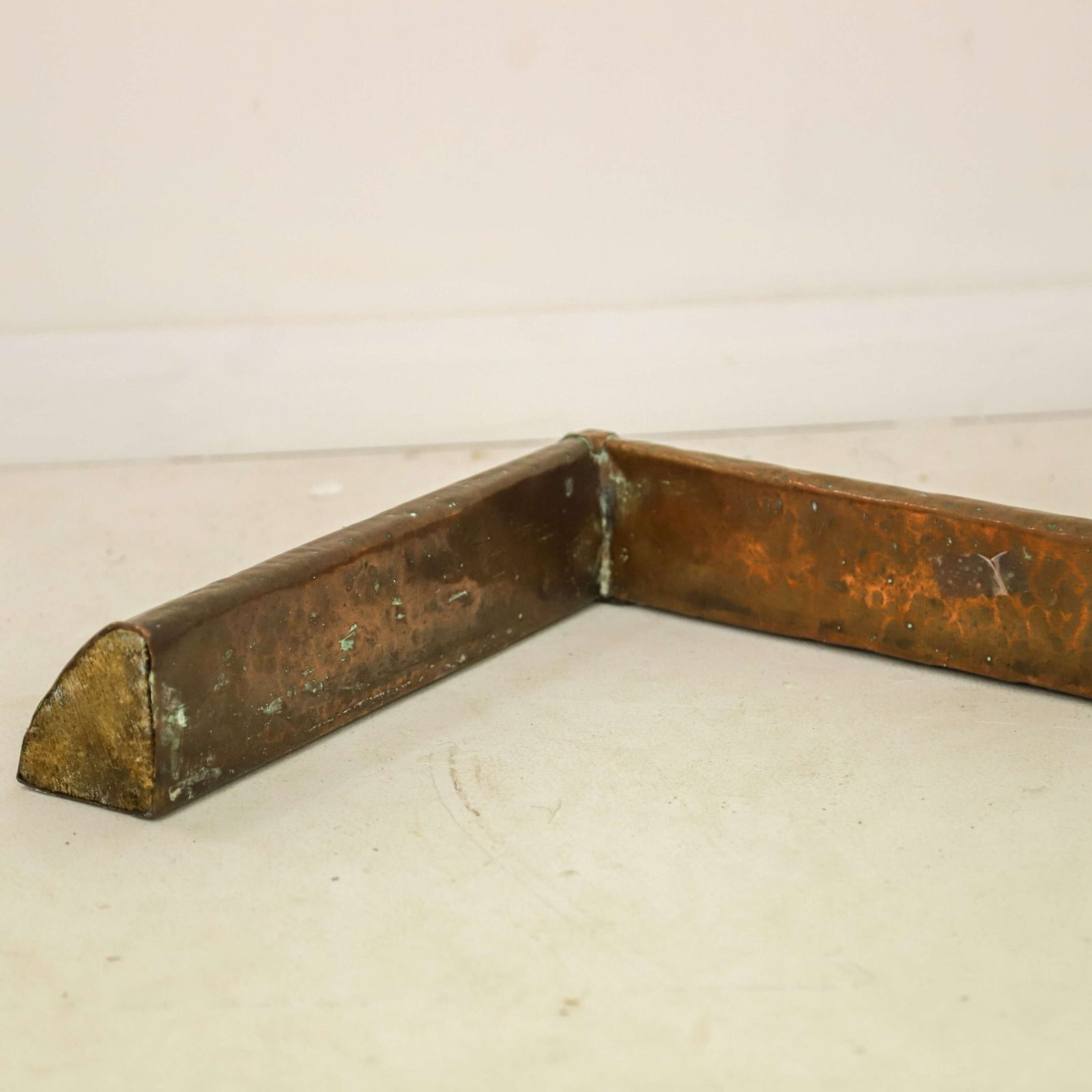 photo for sale Antique Arts And Crafts Beaten Copper Fireplace Fender