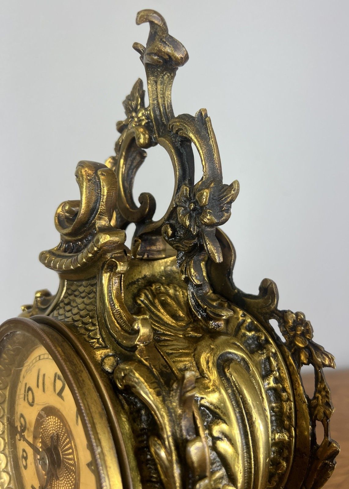 Clock Vintage French Style Brass Decorative Mantel Clock Ornate Case Lot 4655 photo buy