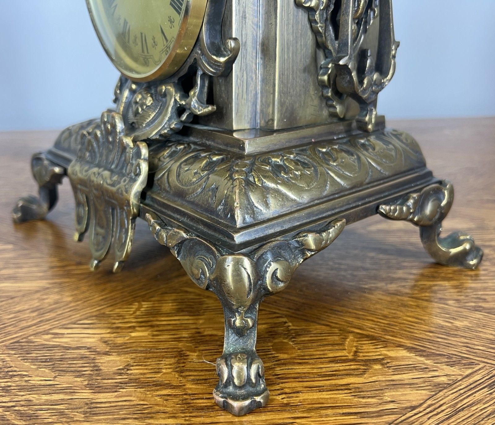 Clock Vintage French Style Mantel Clock Garniture With Candelabras Lot 4649 photo vintage