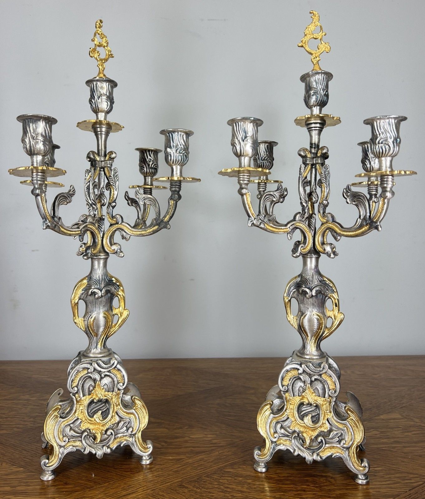 Lancini Imperial Ormolu Gilt Brass Mantle Clock With Candelabras  Lot 4641 photo for sale