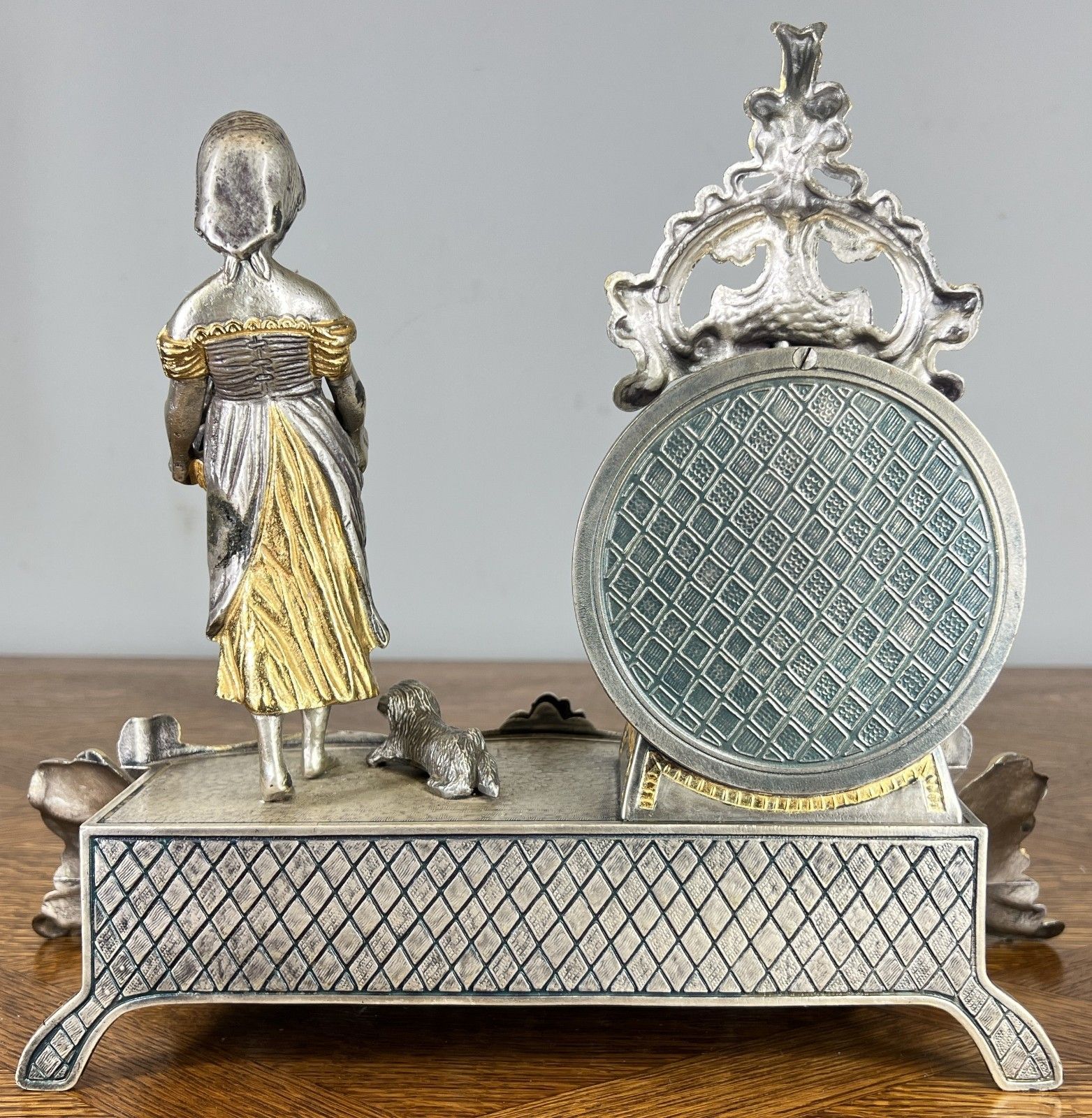 photo vinterior Lancini Imperial Ormolu Gilt Brass Mantle Clock With Candelabras  Lot 4641