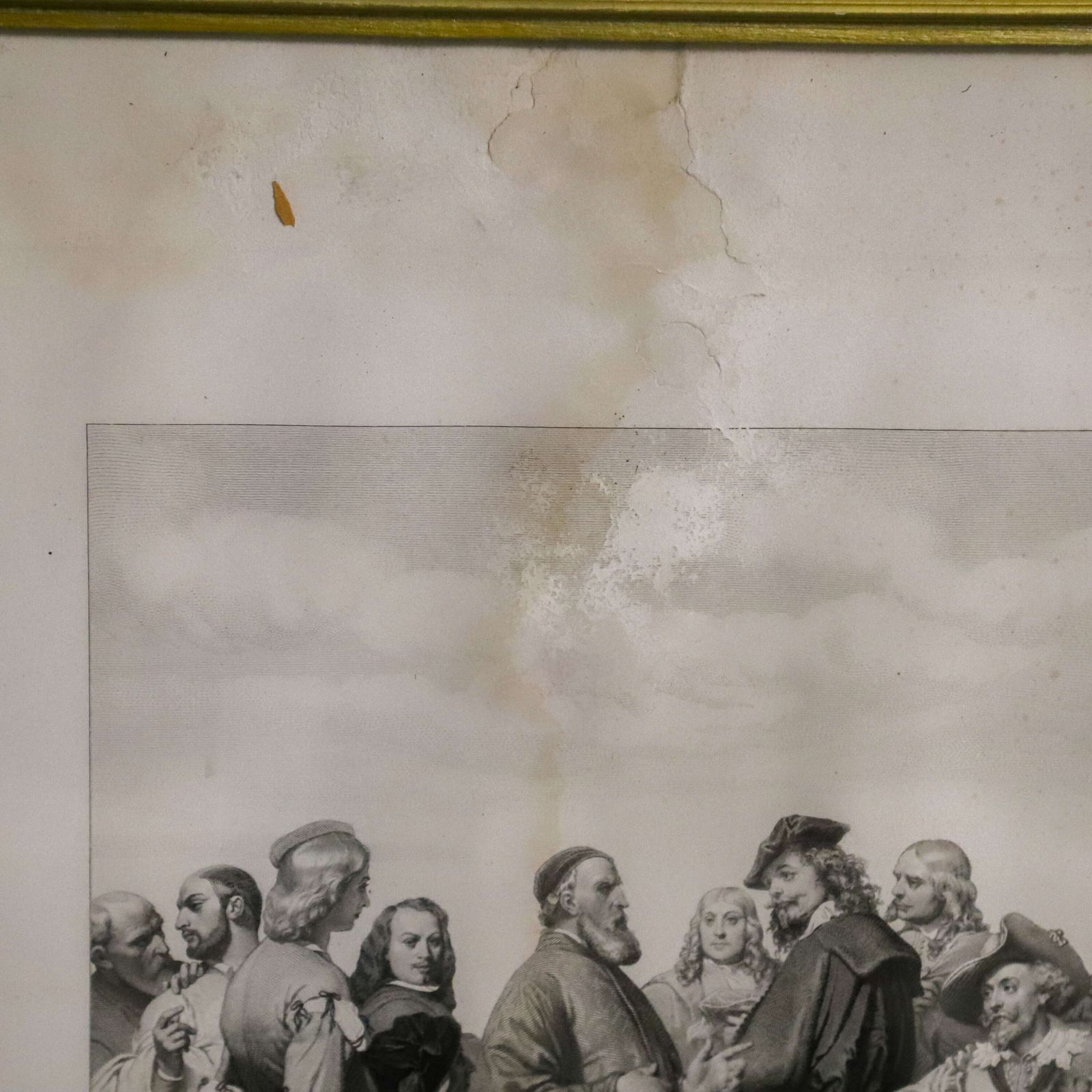 photo vintage French 19th Century Gravure Lithograph Triptych