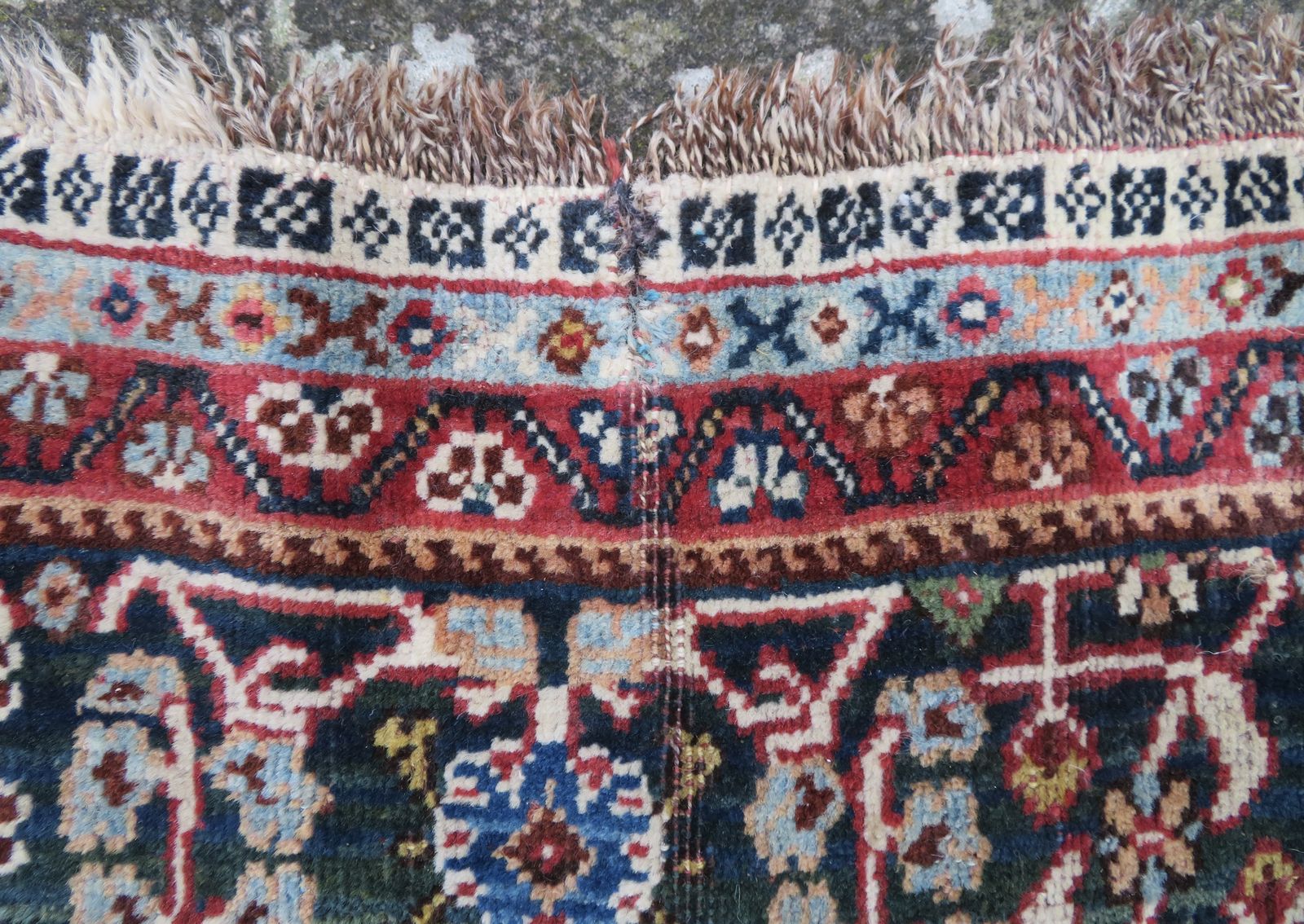 Textiles Unusual Qashqai Kashkuli Rug. 201cm X 145cm photo