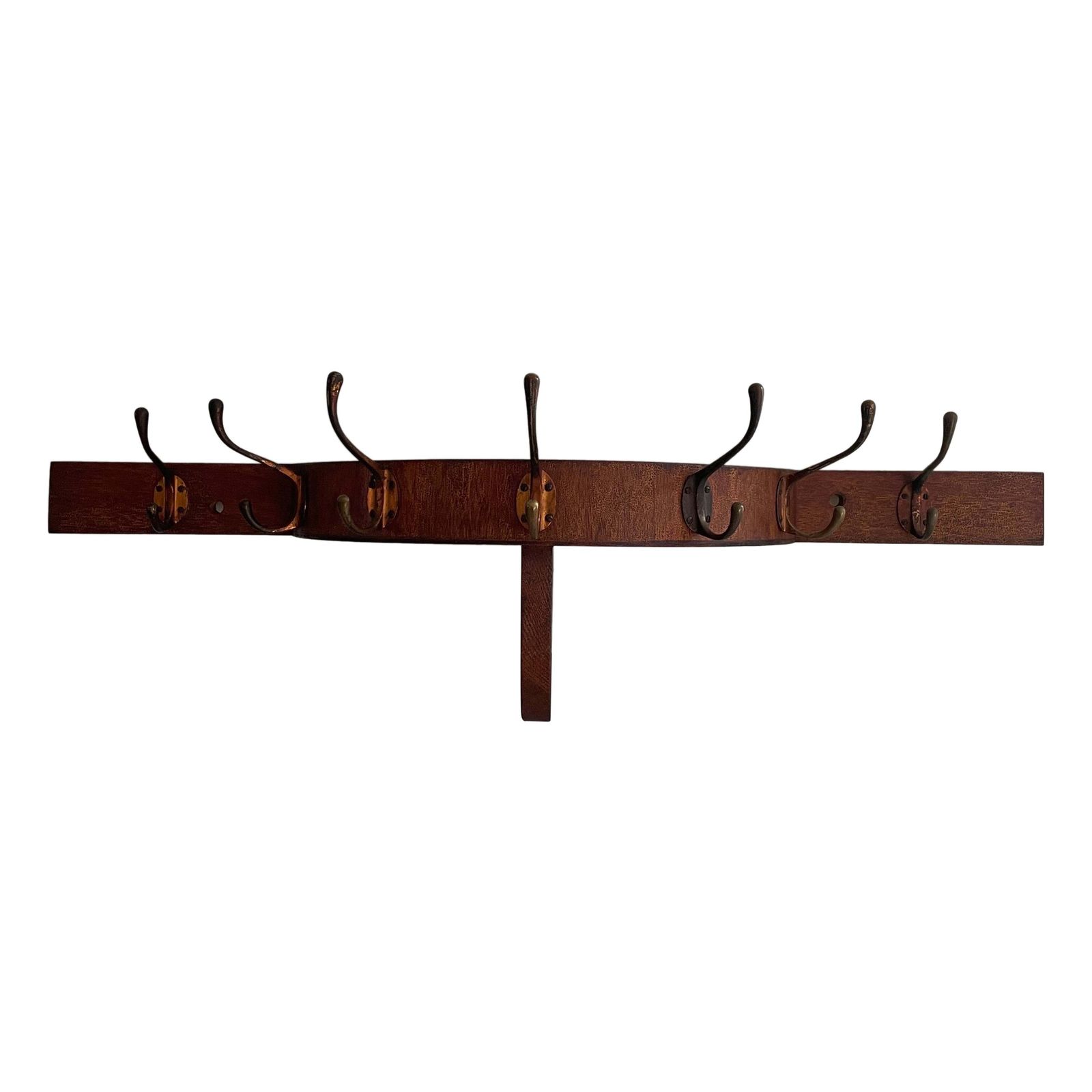 Mid Century Modern Large Wood Clothes Hanger And Shelf, 1960s, France