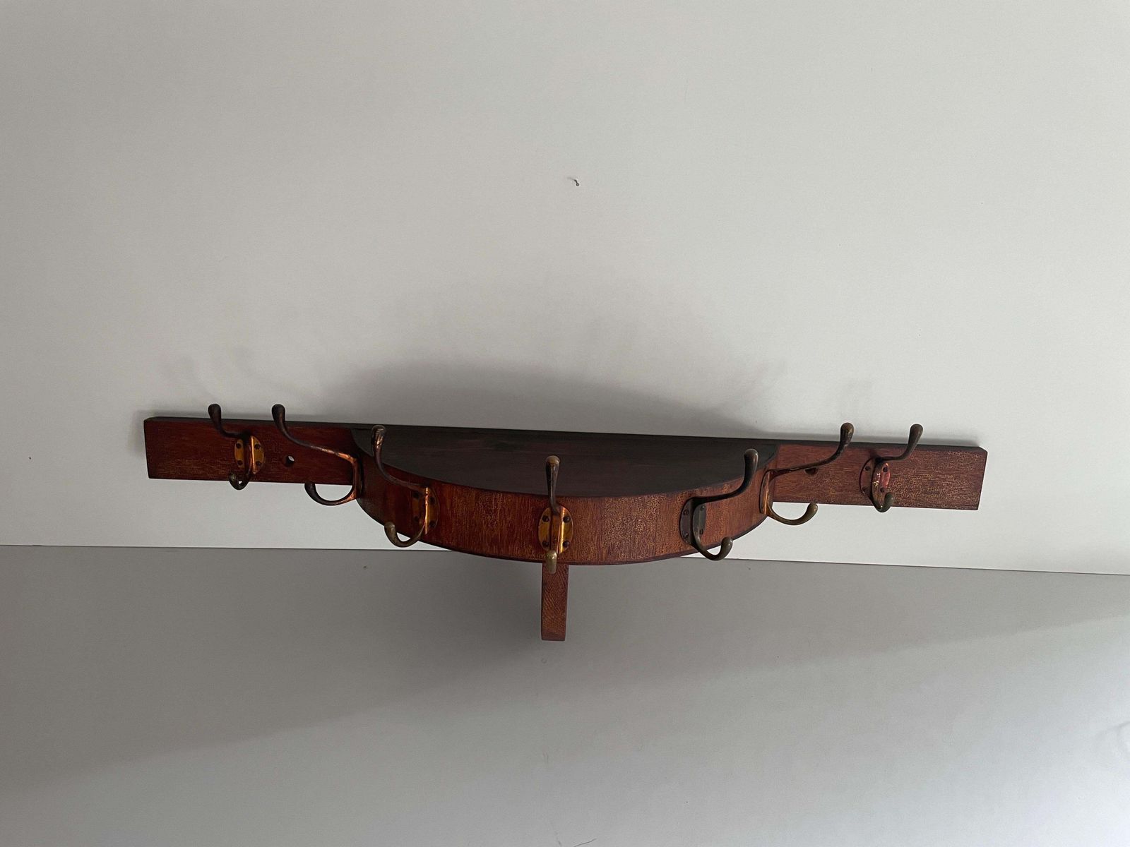 Mid Century Modern Large Wood Clothes Hanger And Shelf, 1960s, France photo furniture