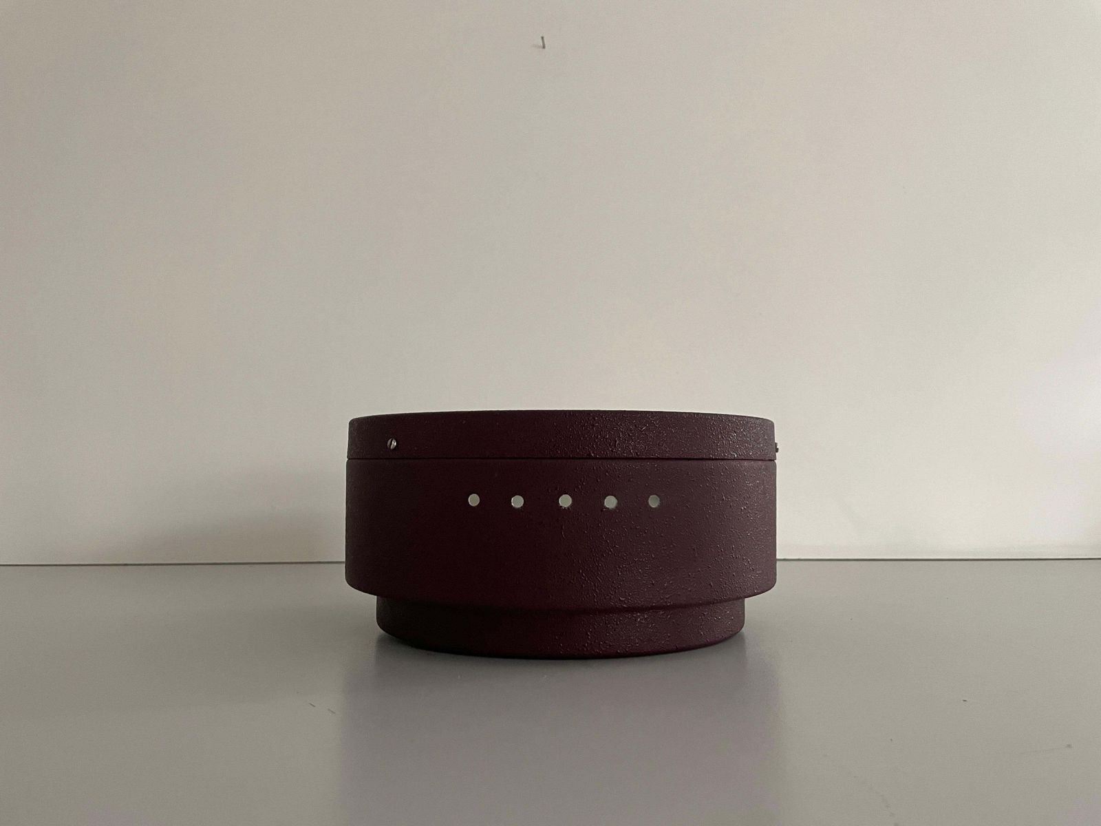 Round Glass And Purple Metal Flush Mount Ceiling Light By Luci, 1960s, Italy photo 1369.0