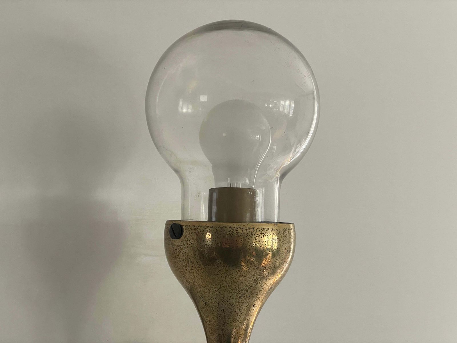 photo furniture Modernist Glass And Brass Body Pair Of Sconces, 1960s, Italy