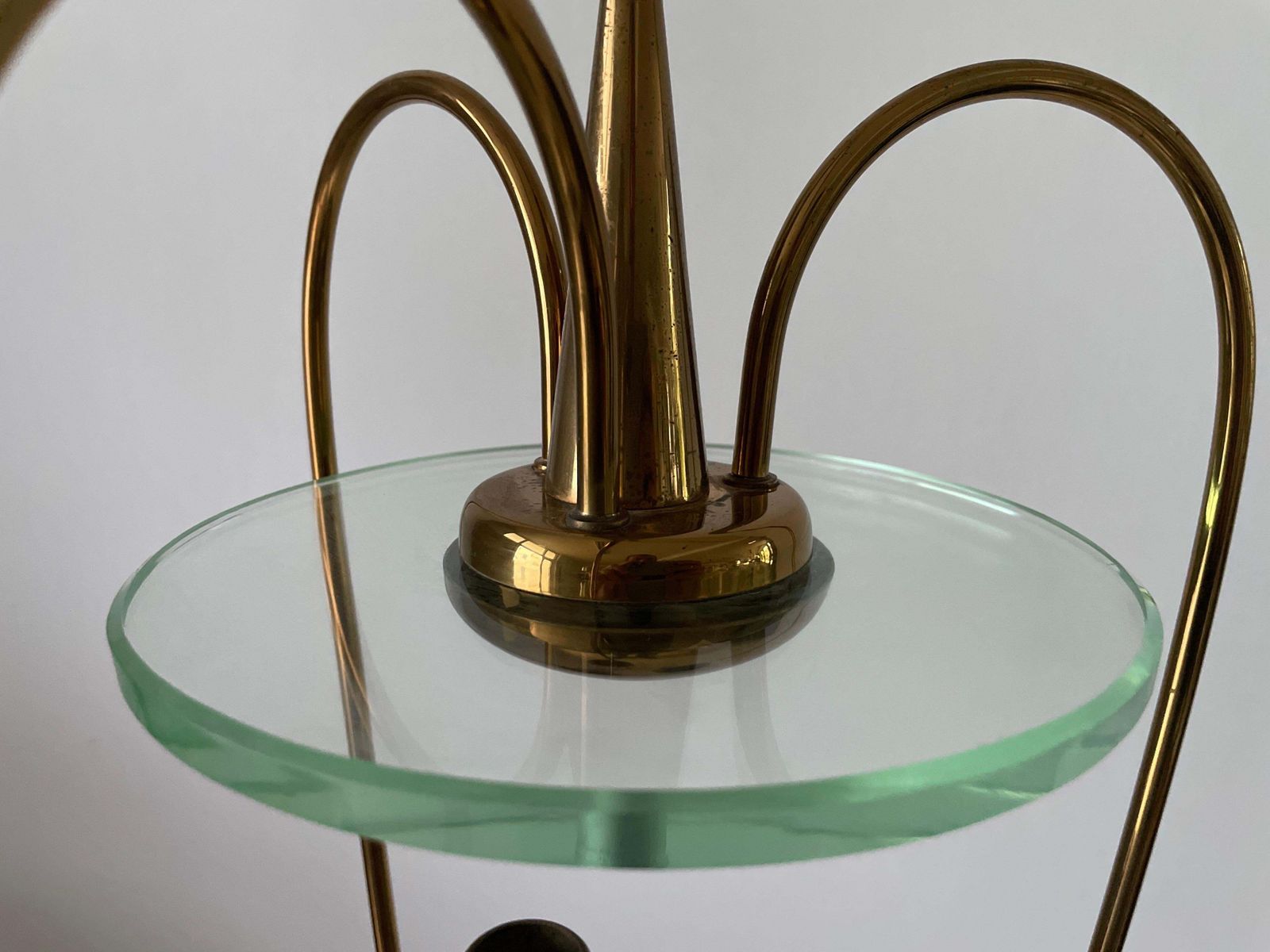 Lighting Brass And Glass Chandelier By Pietro Chiesa For Fontana Arte, 1950s, Italy photo