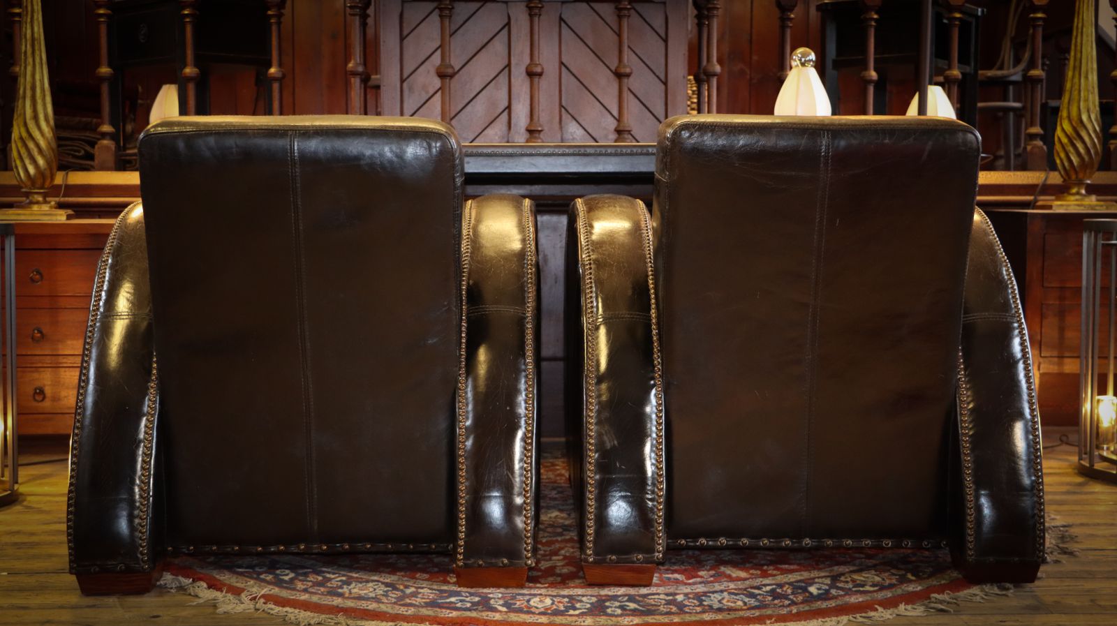 photo furniture Sublime Pair Timothy Oulton Rockefeller Leather Armchairs Cigar Club Rare