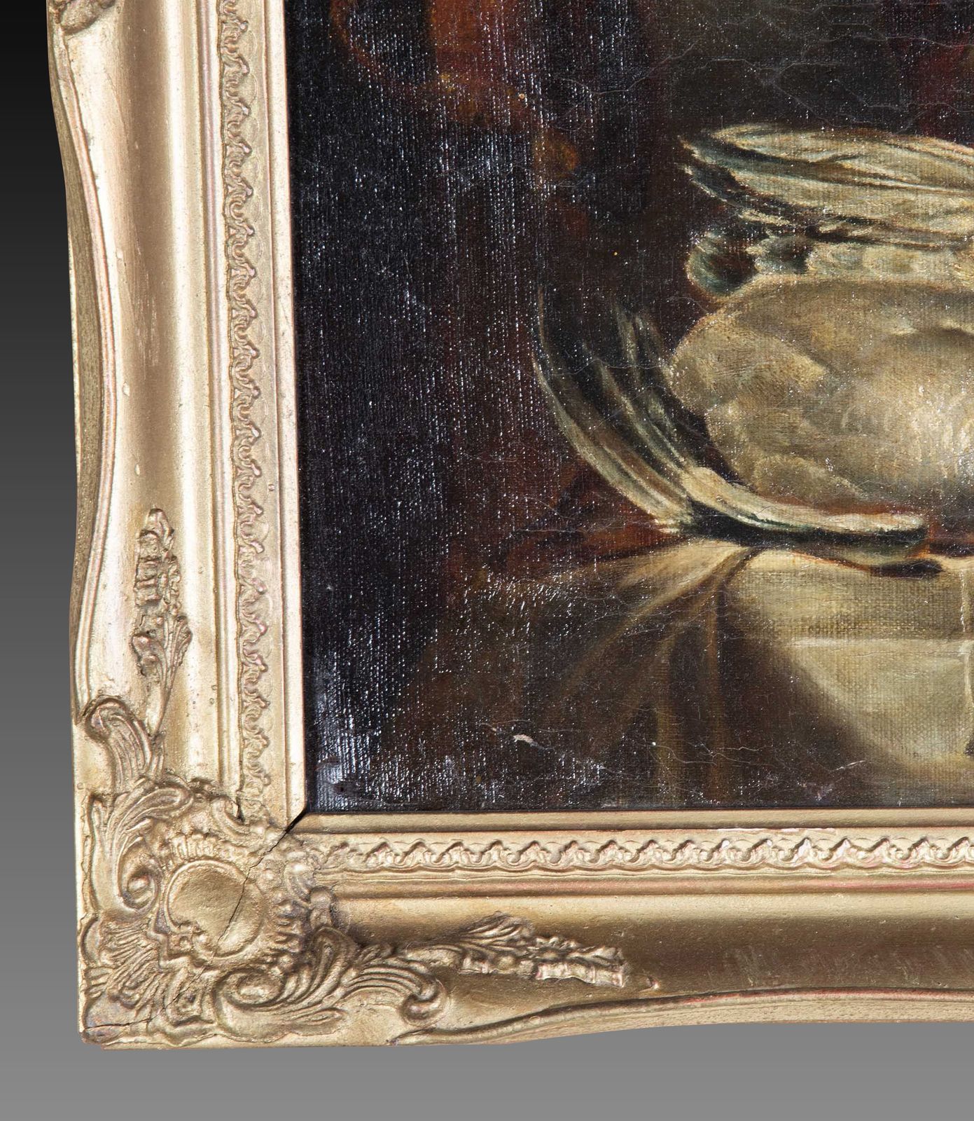 19th Century Oil On Canvas Painting Of A Monkey photo Art