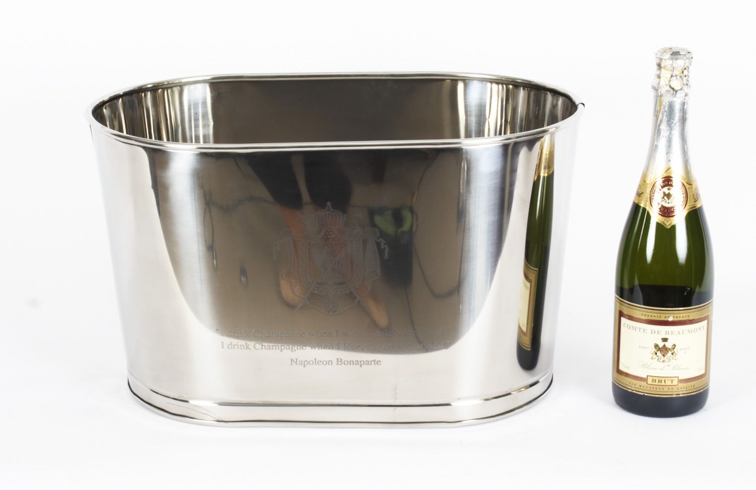 photo for sale Vintage 5 Bottle Silver Plated Wine Cooler Ice Bucket 20th C