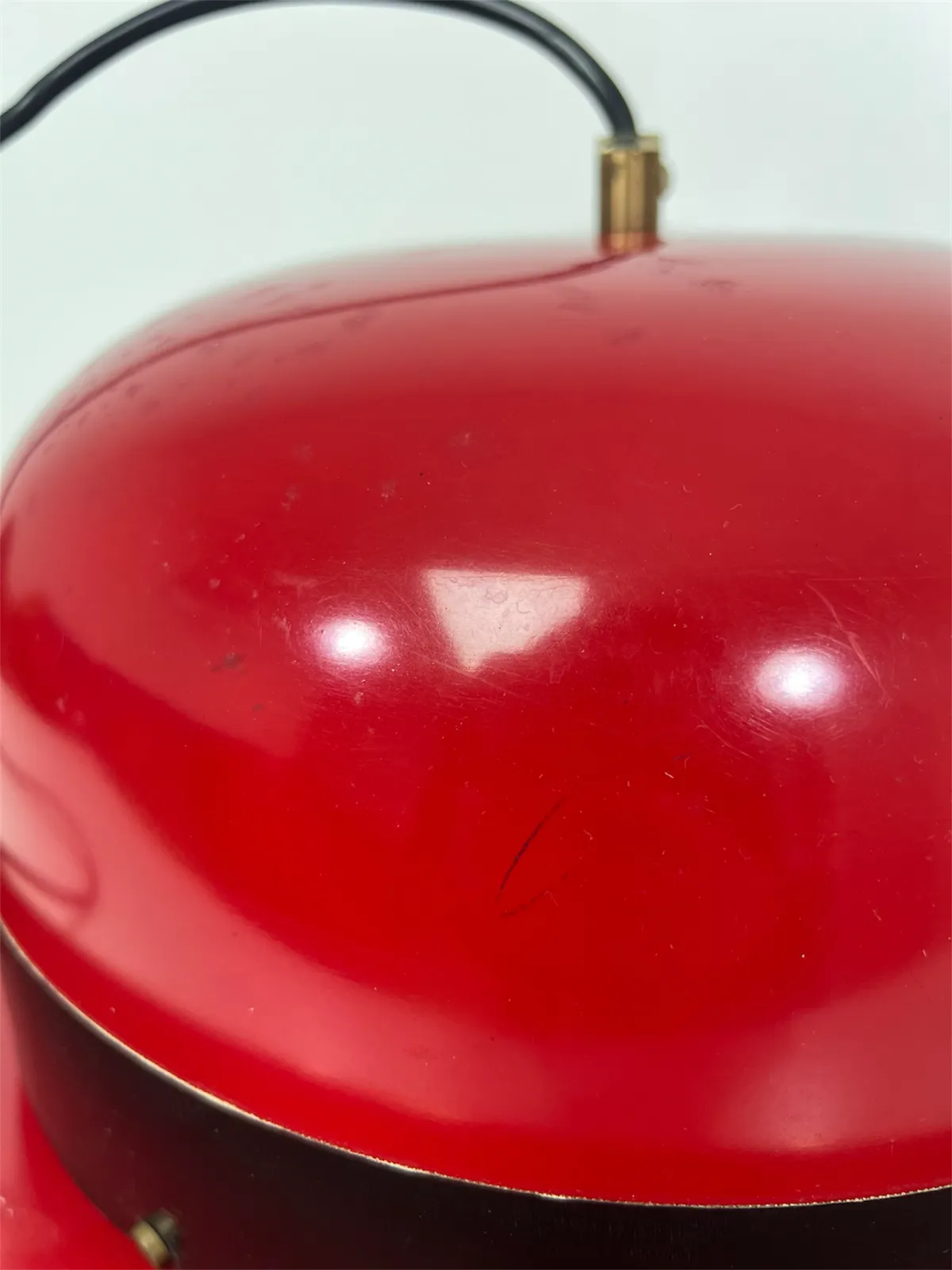 Hans Agne Jakobsson “Hat” / “Bowler Hat” Metal Ceiling Lamp, Markaryd, 1960s/70s photo vinterior