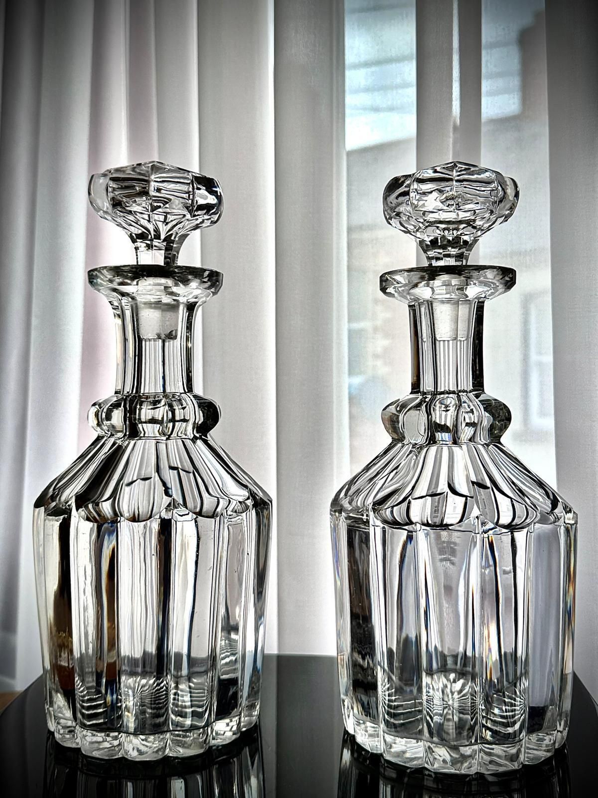 Matched Pair Of Georgian–Regency Cut Glass Decanters, C.1820–1835 photo Home Decor