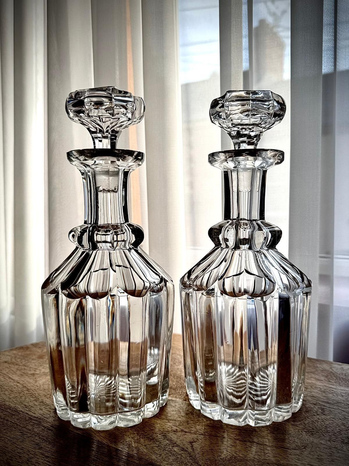 Matched Pair Of Georgian–Regency Cut Glass Decanters, C.1820–1835 photo buy