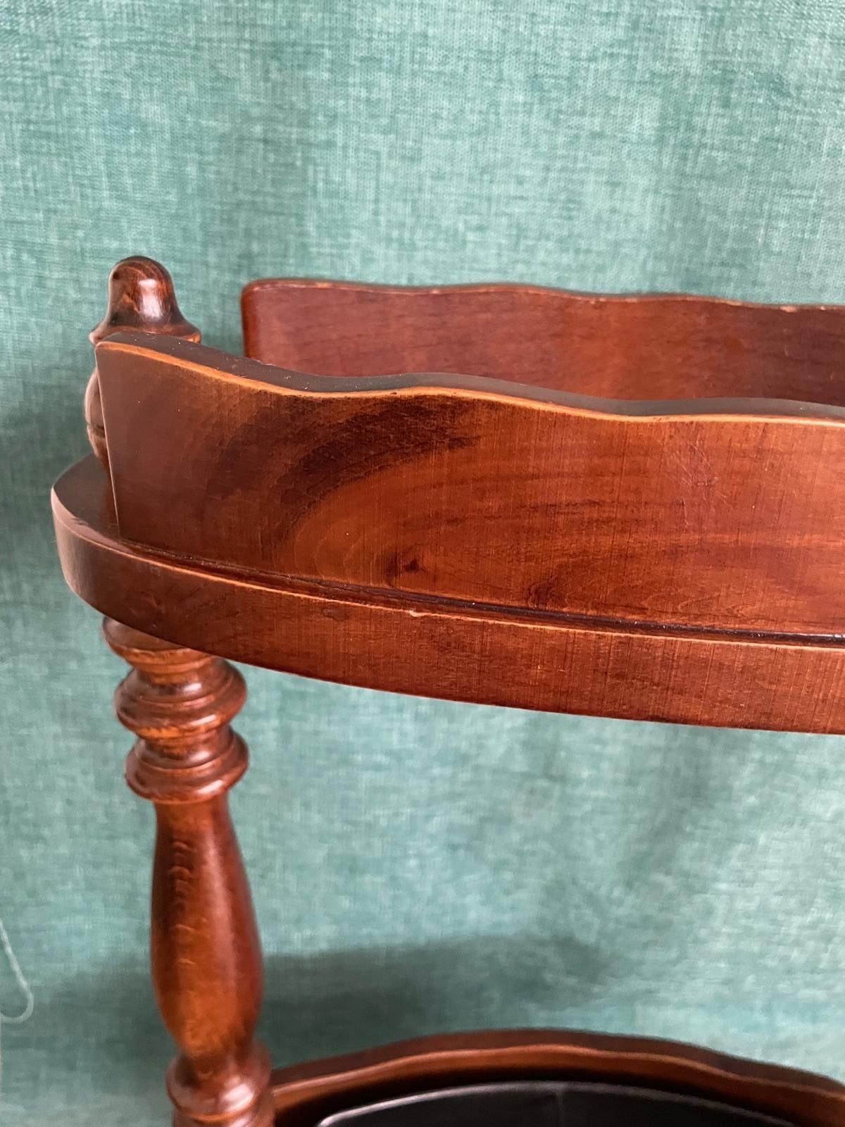 French Vintage Wood Umbrella Stand photo 125.0