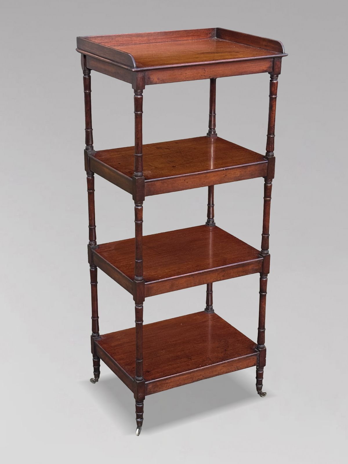 Early 19th Century George IV Period Mahogany 4 Tier Whatnot Music Stand