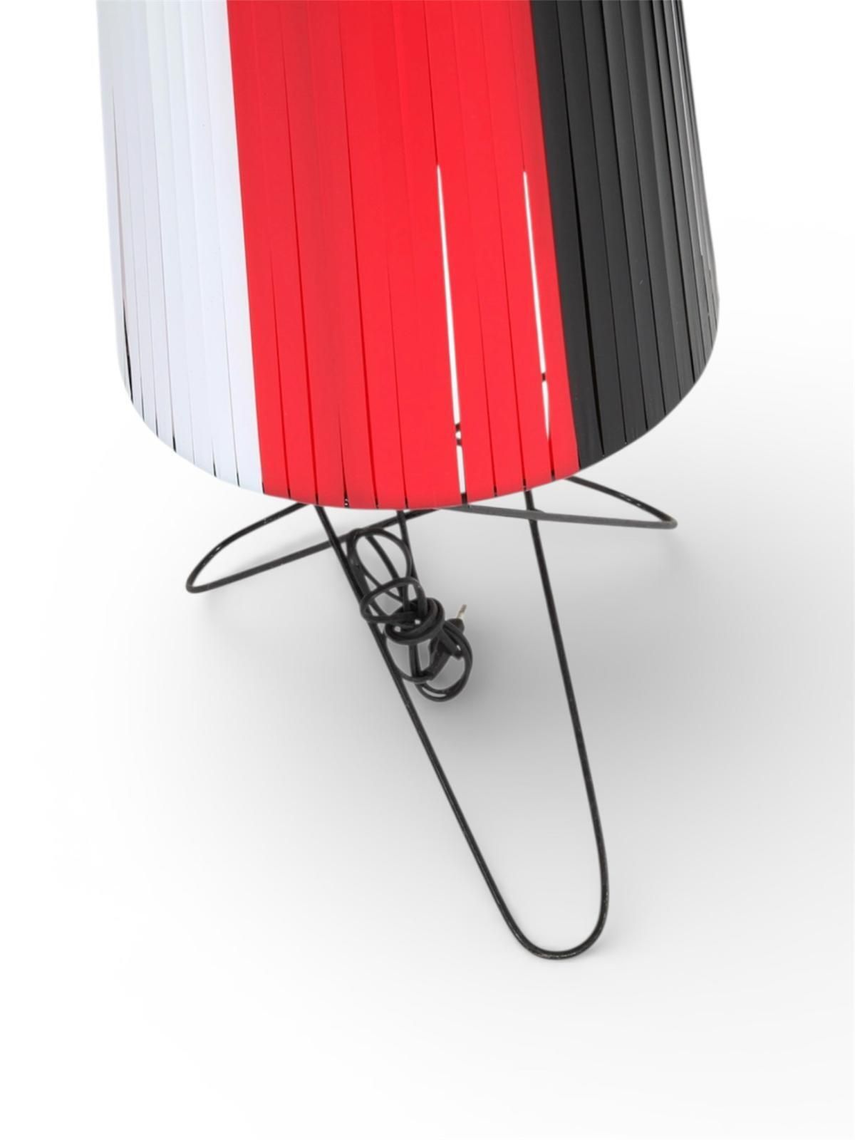 Swedish Space‑Age Plastic & Wire Floor Lamp, 1950s/60s photo 195.0