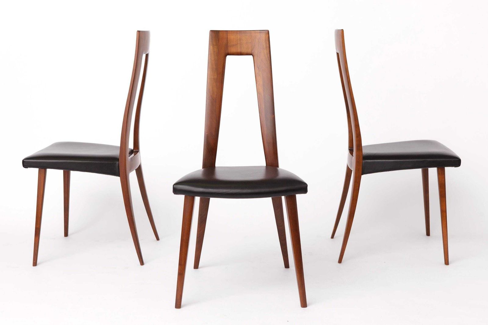 Set Of 4 Vintage German Dining Chairs, 1960s, Ernst Martin Dettinger For Veil, Leather photo Furniture
