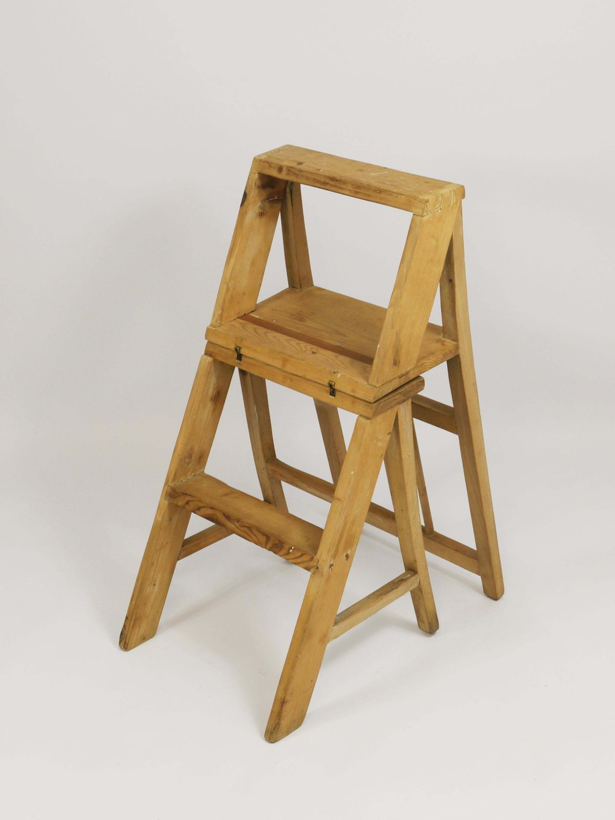 Arts & Crafts Metamorphic Library Steps Folding Ladder Chair, Vienna, 1900s photo 1209.0