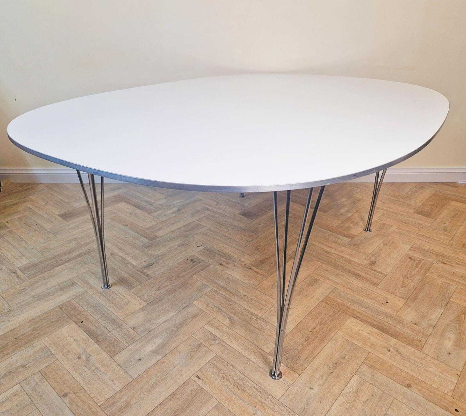 Piet Hein For Fritz Hansen Superellipse Mid Century Danish Design Oval Dining Table Bl821 photo vintage