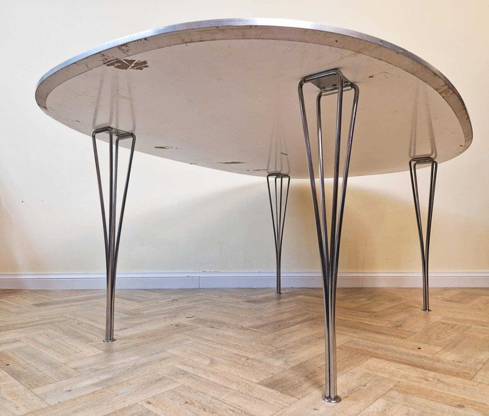 1295.0 Piet Hein For Fritz Hansen Superellipse Mid Century Danish Design Oval Dining Table Bl821 photo
