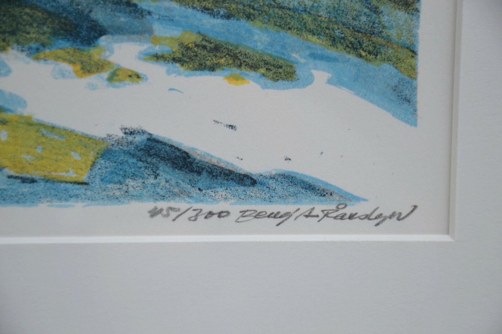 Small  Lithography On Paper  Winter Seascape, Signed , Nr 45/300 photo vinterior