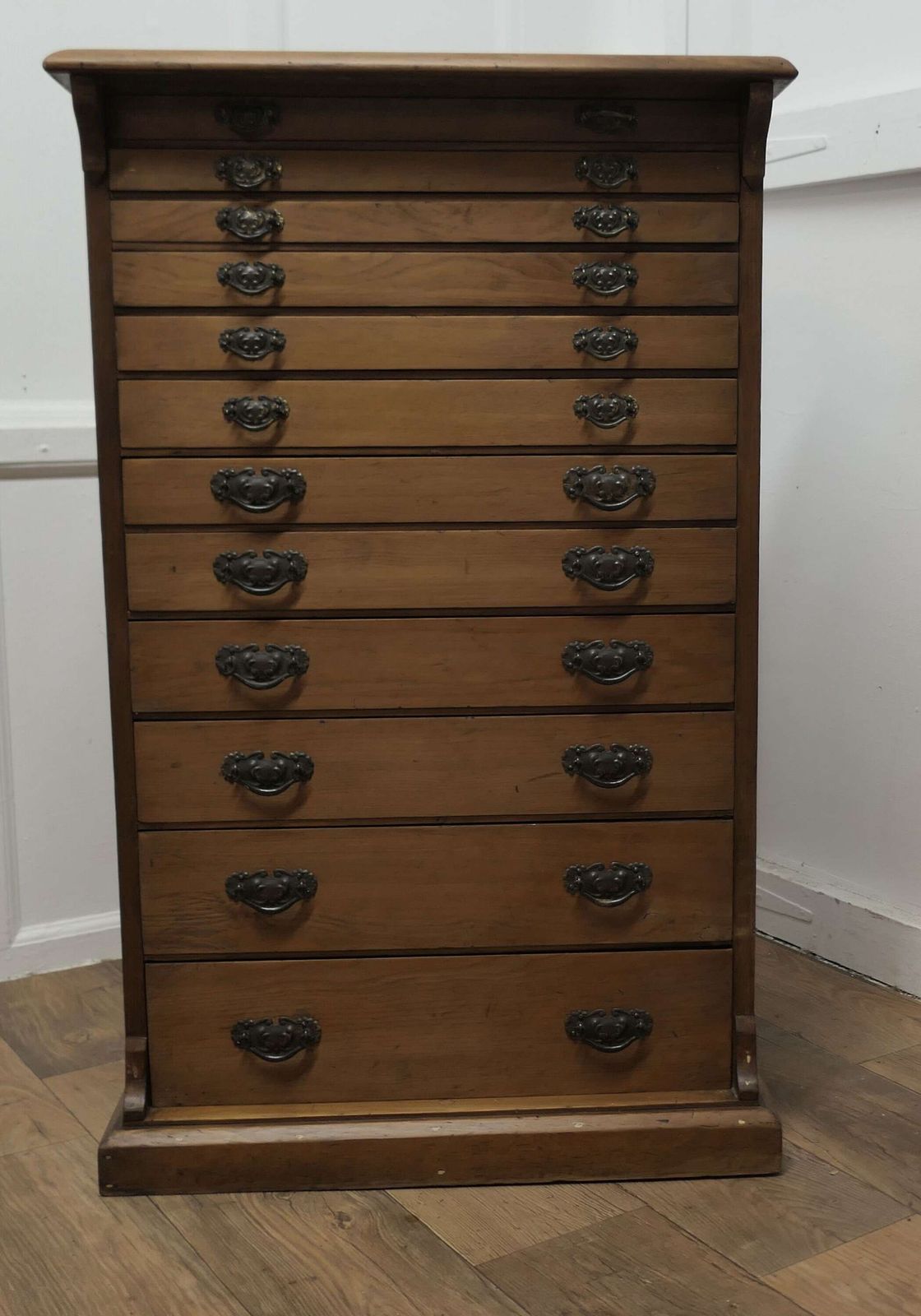 Arts And Crafts Pine Collectors Cabinet Filing Drawers photo furniture