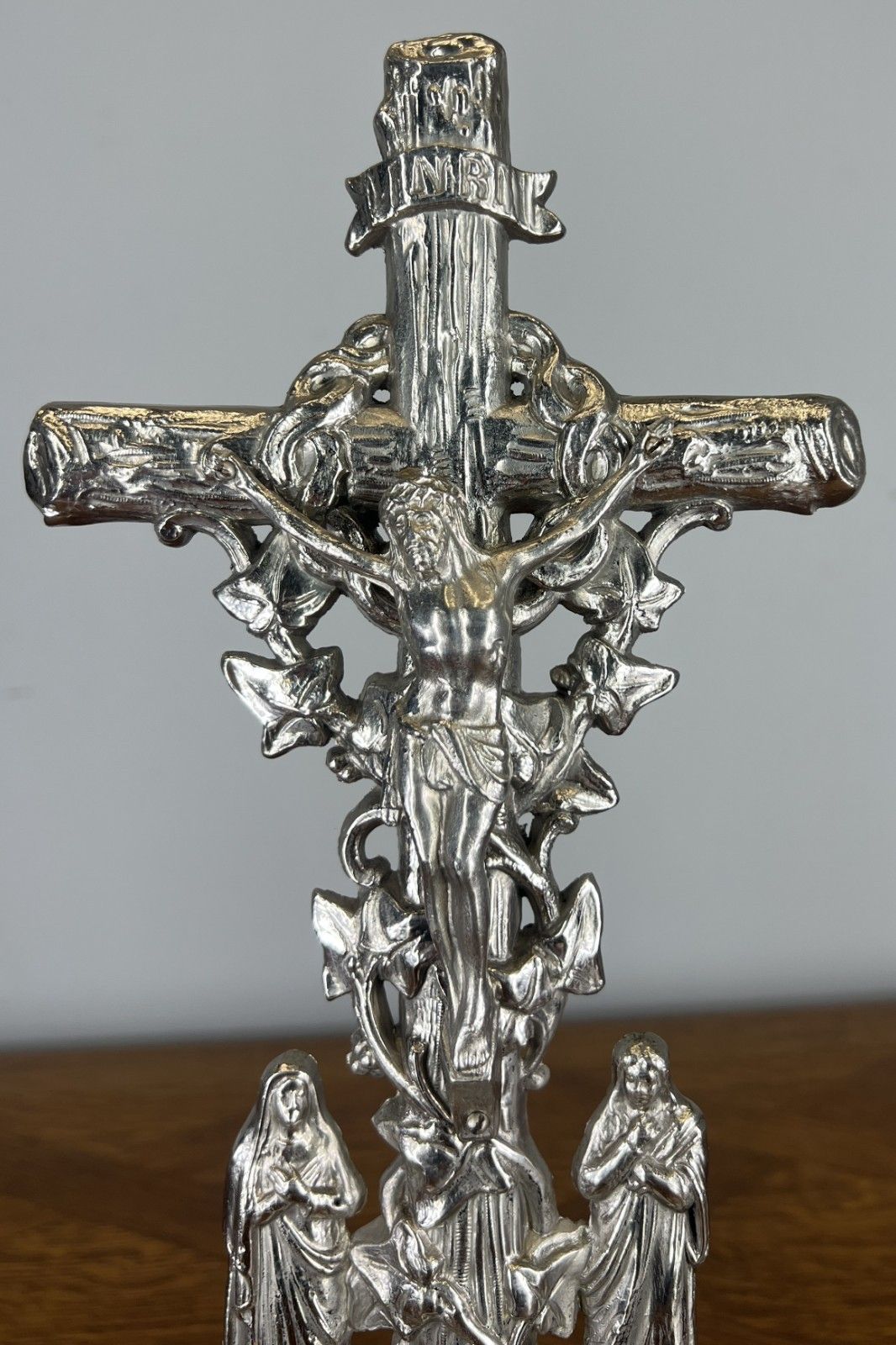 Crucifix Vintage French Style Religious Cross Ornate Base Lot 4651 photo Home Decor