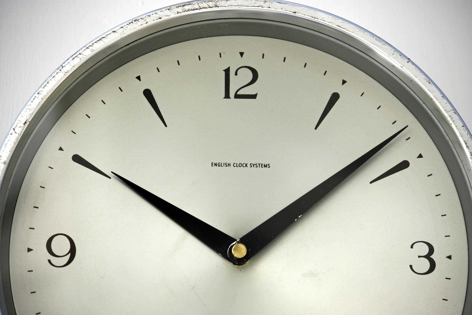Vintage English Clock Systems Wall Clock   24cm Retro Clock Mid Century Clock Metal Industrial Gift Off The Wall Clocks photo for sale