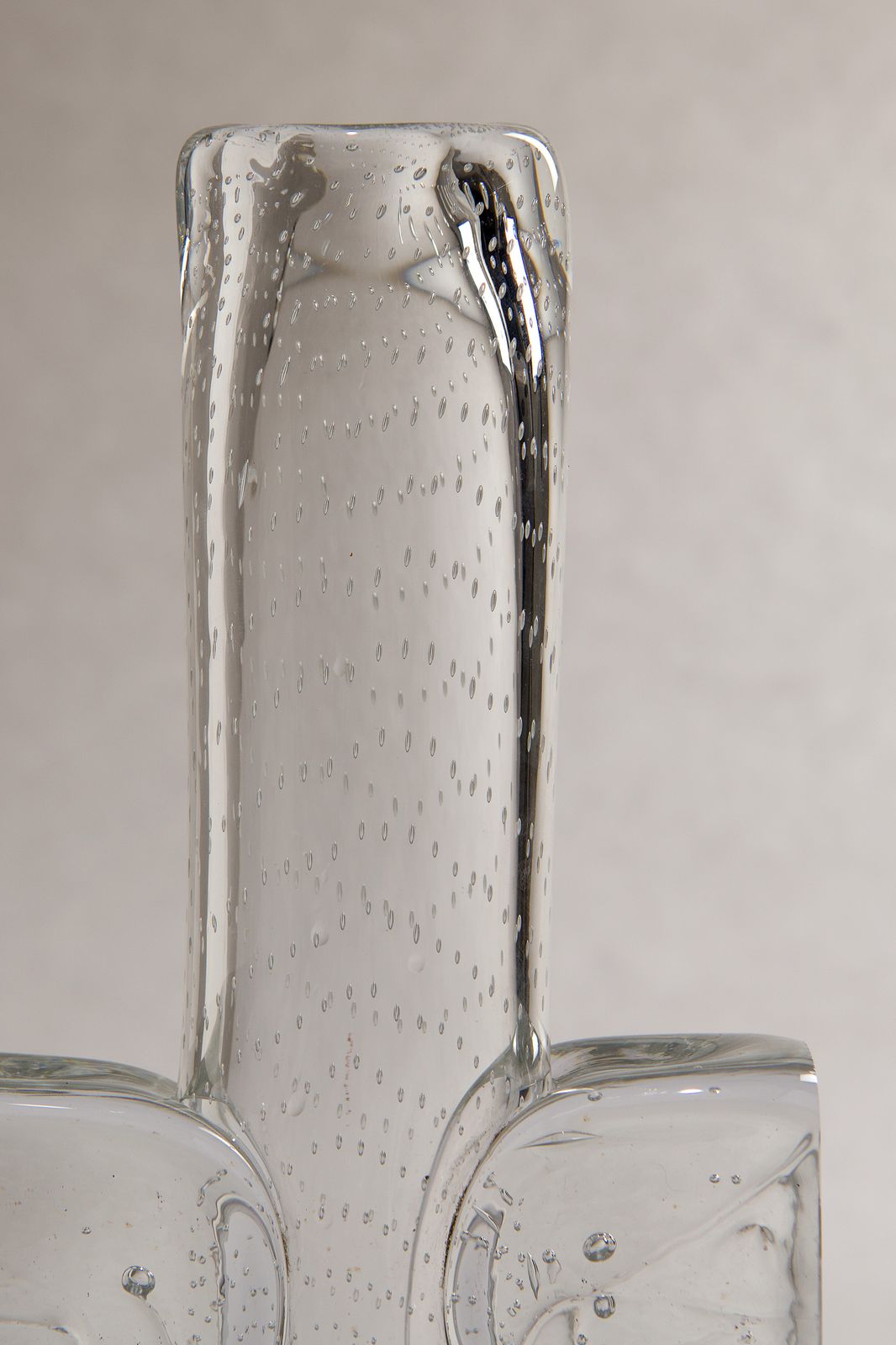 'L'ultimatum' Vase In Glass   Sem Schanzer (As L'anverre) photo vintage