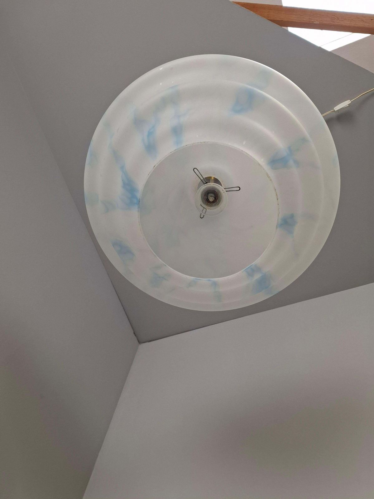 photo for sale Napako Midcentury Modern Pendant Lamp In Opaline Glass And Brass, Czechoslovakia