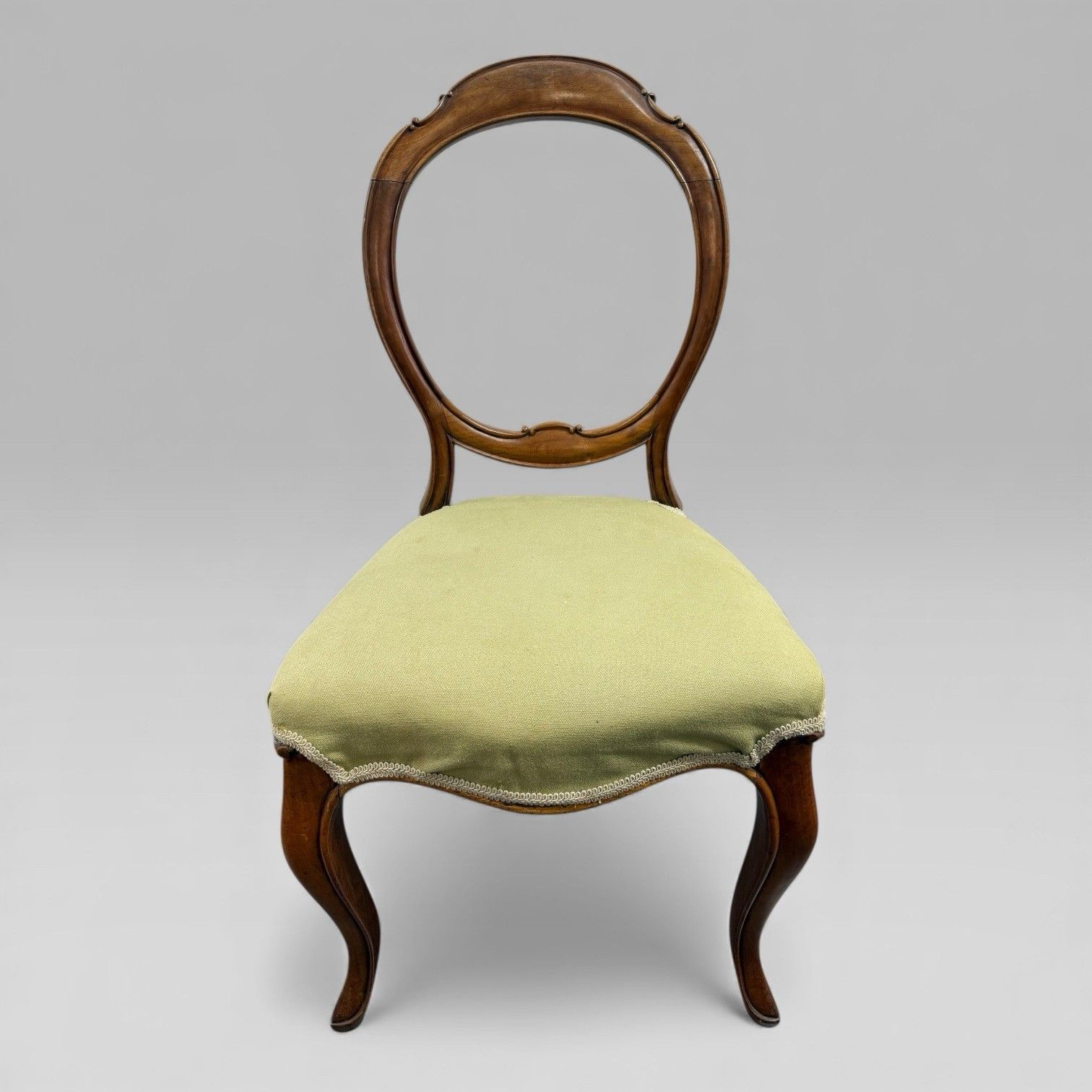 Pair Of Antique Victorian Walnut Balloon Back Chairs photo vintage