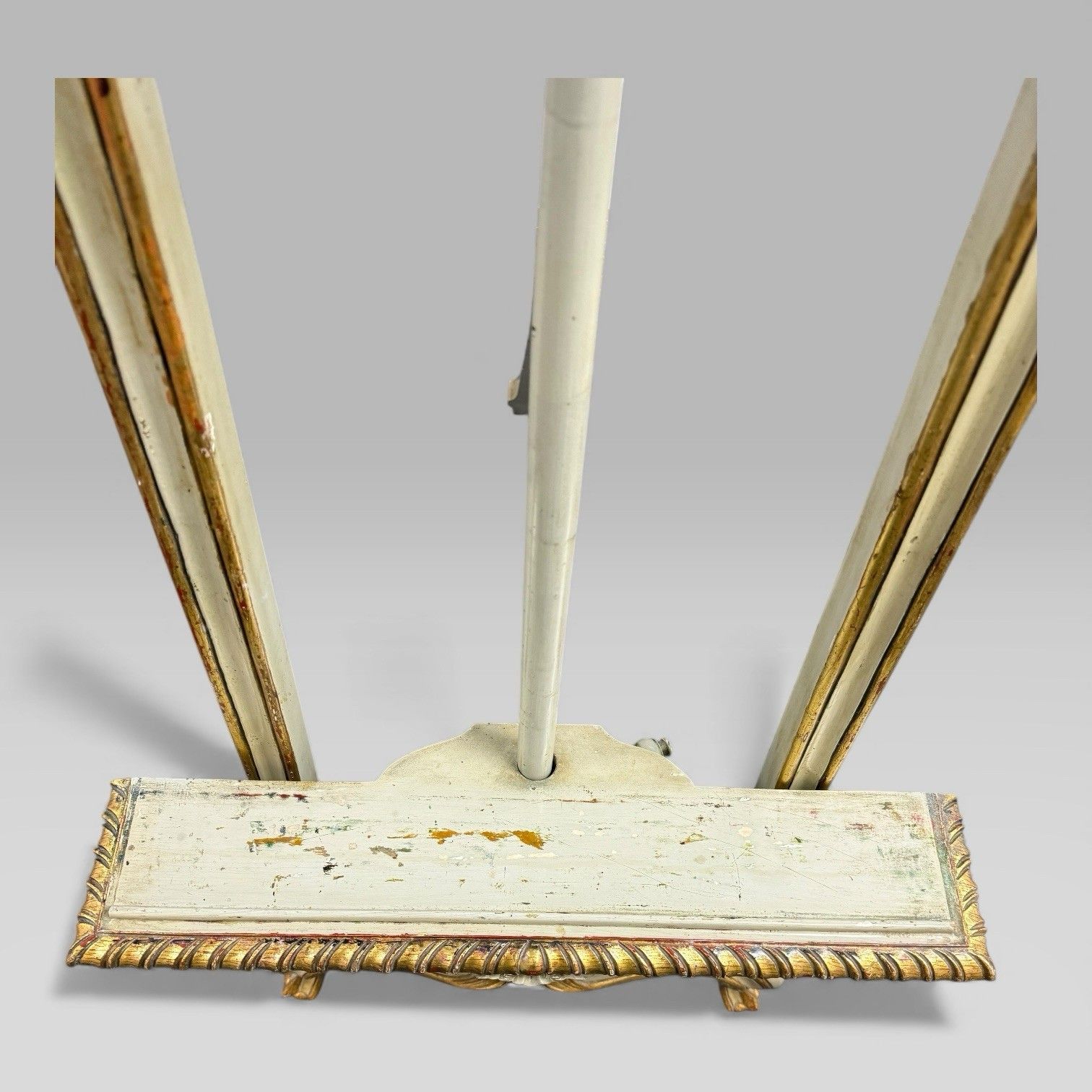 Antique Victorian Painted And Gilt Louis XV Style Artist’s Easel, Film Prop photo vintage