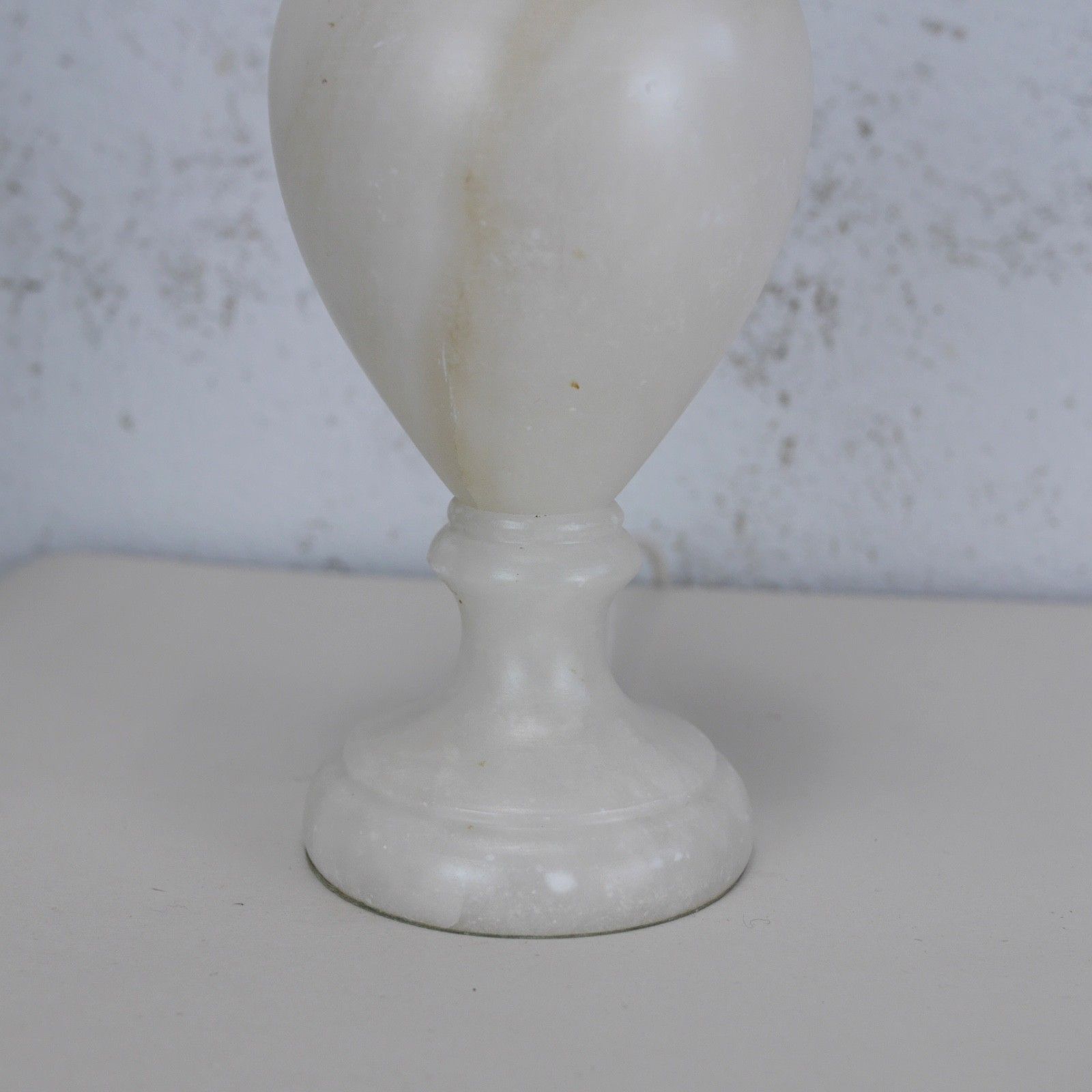 Alabaster Marble Neoclassical Urn Table Lamp Italian Marble Brass #103076 photo buy
