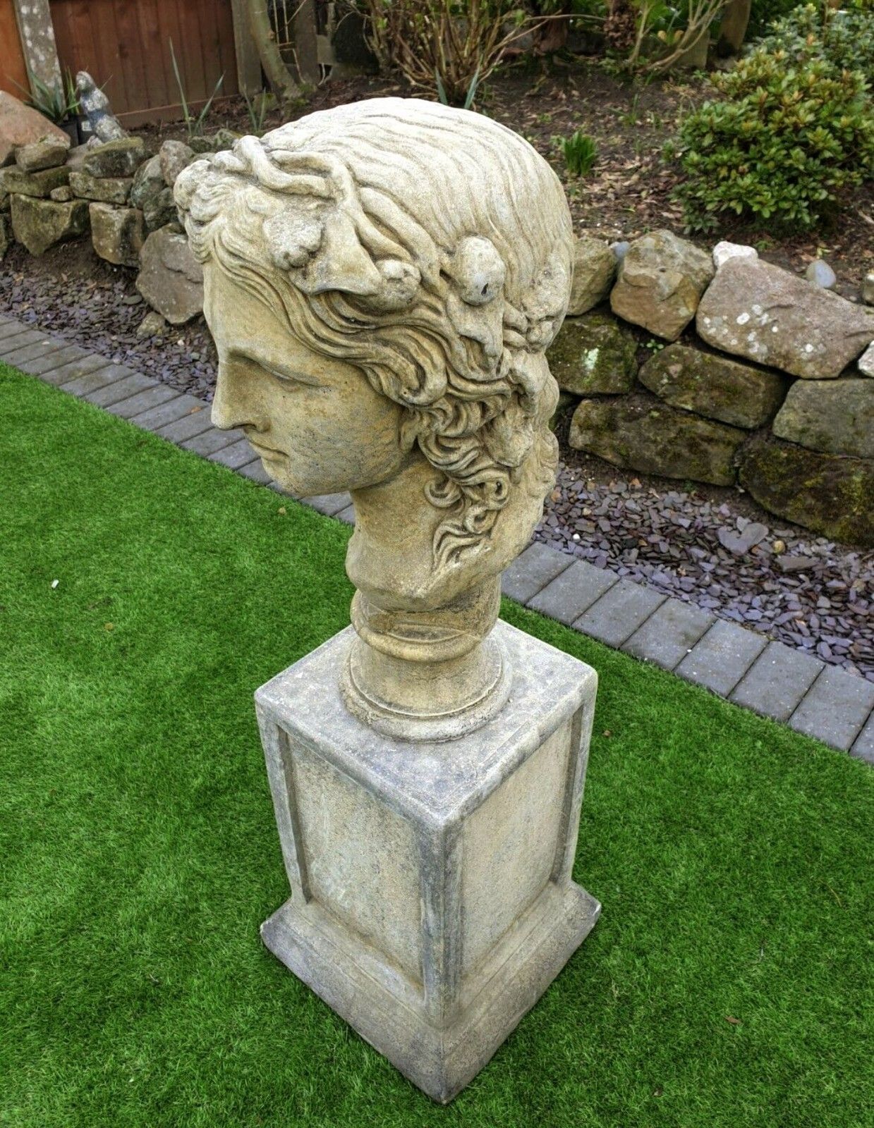 Dionysus God Of Wine & Love Garden Ornament English Stone Delivery Available 0049. photo for sale