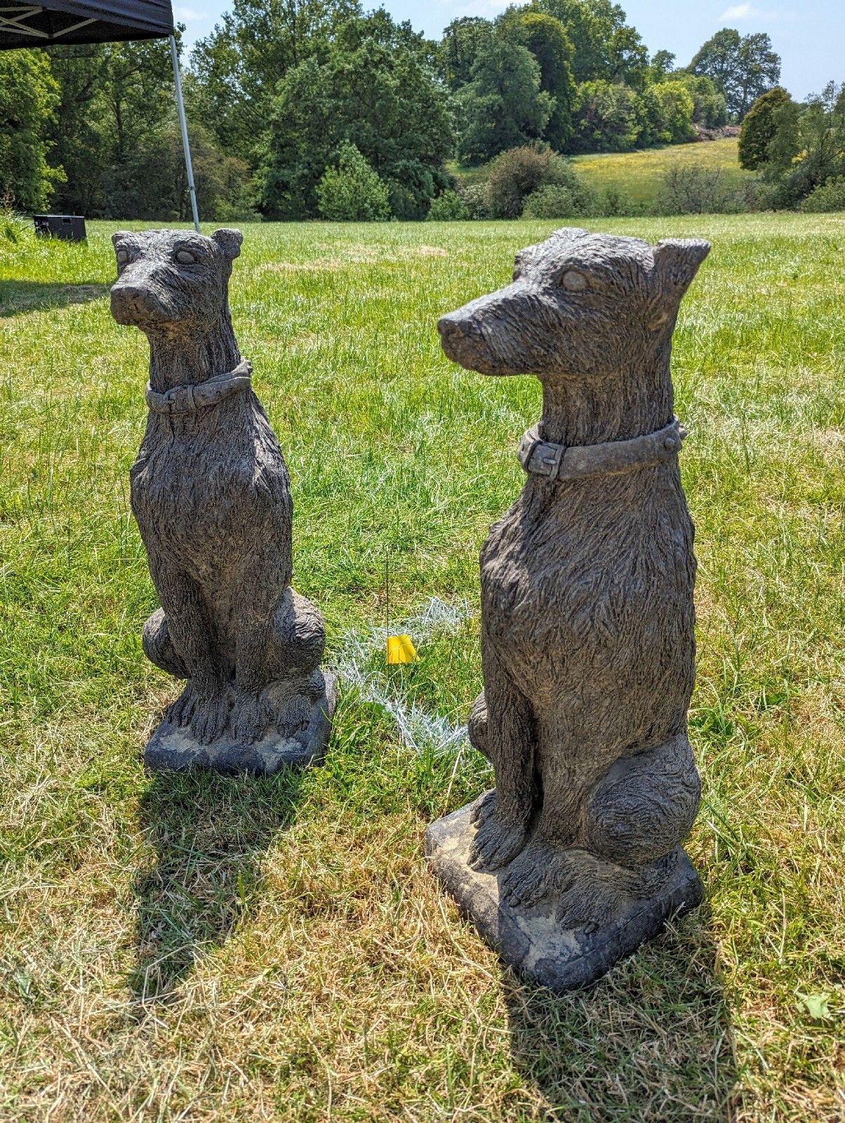 19th Centuary Style Vintage Stone Ornament  Deer Hounds (Delivery Available  0056. photo buy