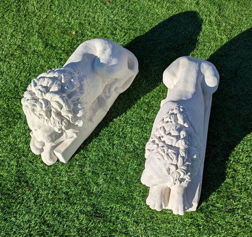 Vintage Style Lime Stone Chatsworth Canova Lions Delivery Available 0136. photo furniture