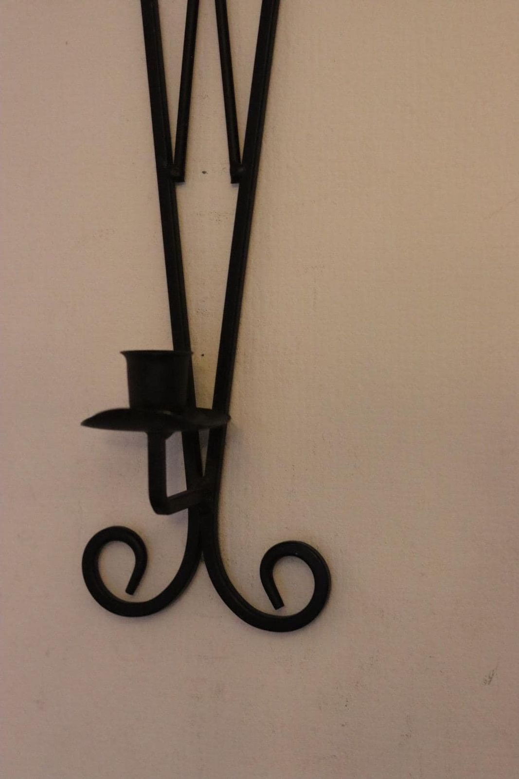 Pair Of Vintage Black Metal Sconces photo buy