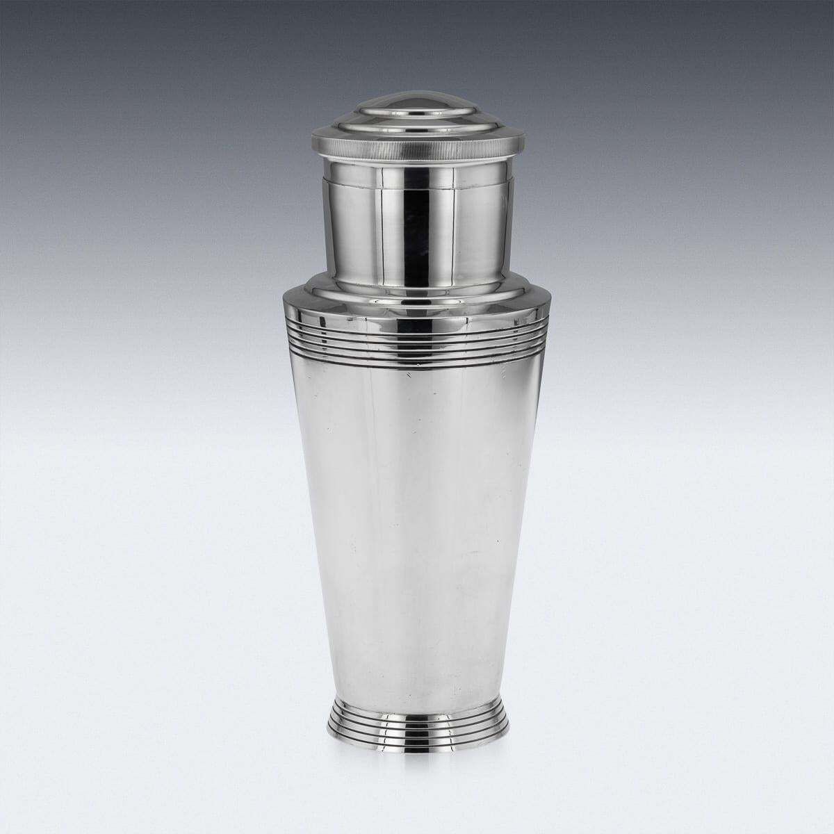 Art Deco Cocktail Shaker By Keith Murray, Silver Plated, English, 1936 photo Home Decor