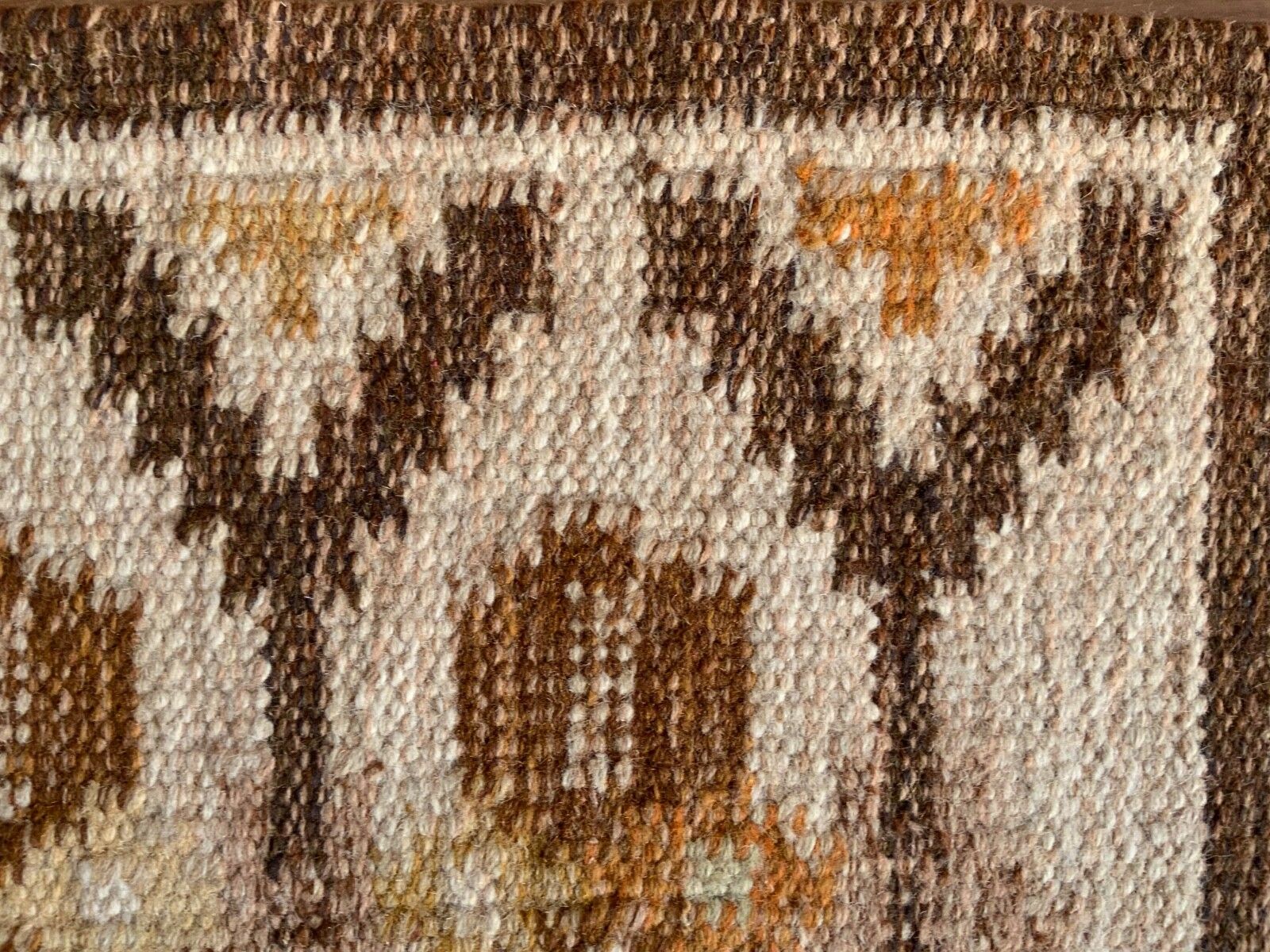 Flatweave Rug Ingegerd Silow, Swedish, Rollakan, Small, Original, Vintage  1960s photo for sale
